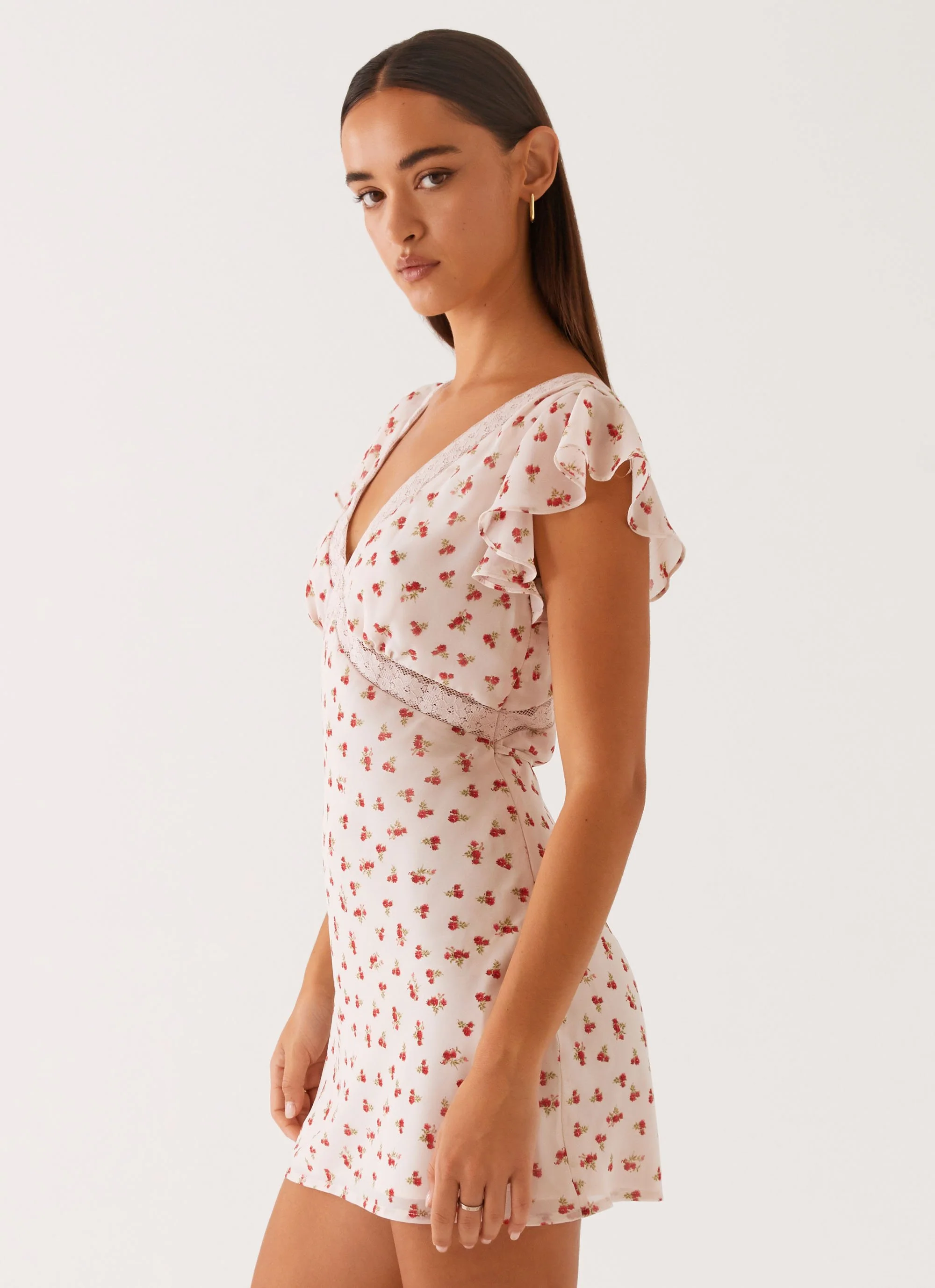 Tangled dreams Mini Dress - Red Ditsy Floral - Image 4