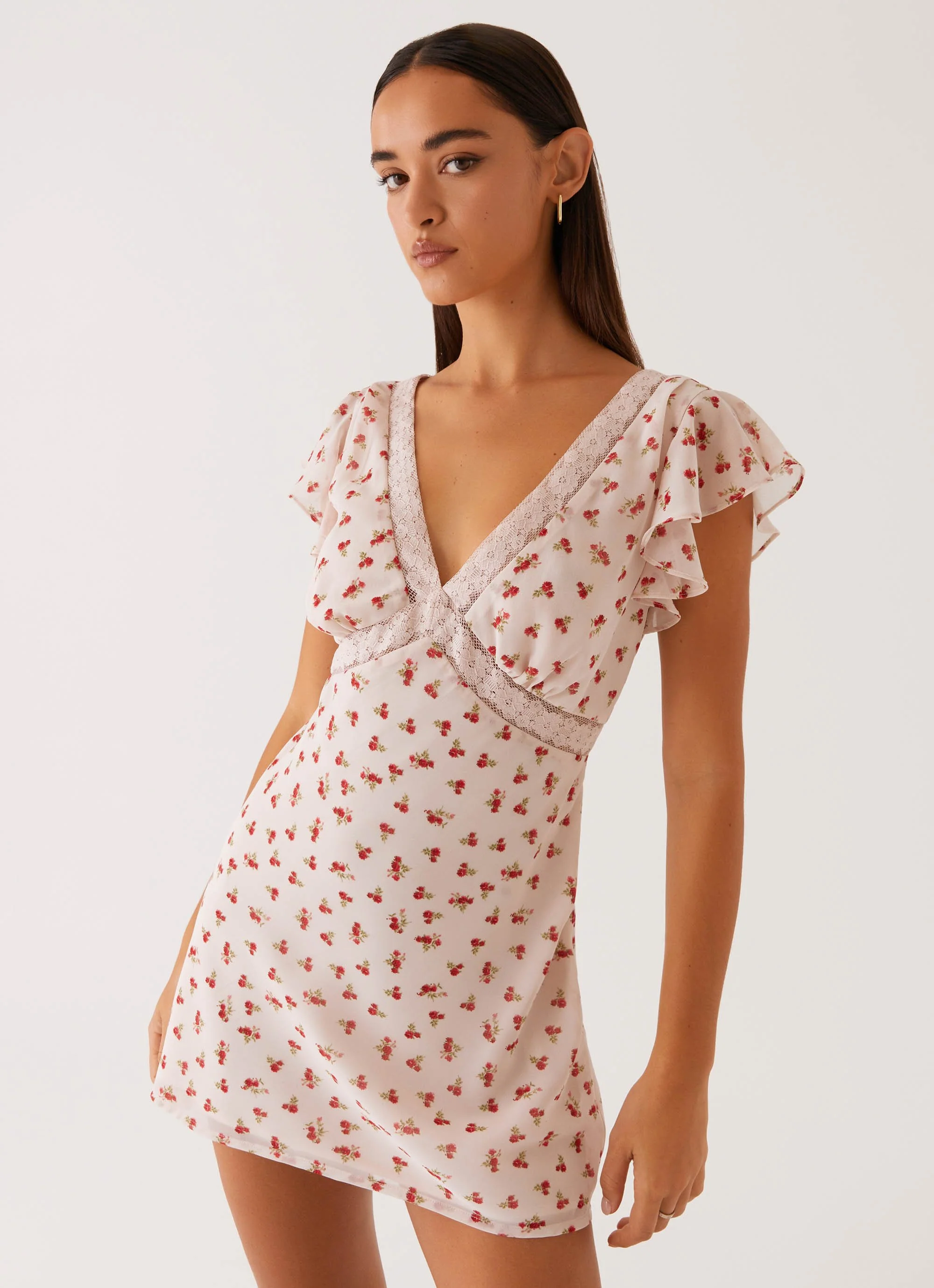 Tangled dreams Mini Dress - Red Ditsy Floral - Image 6