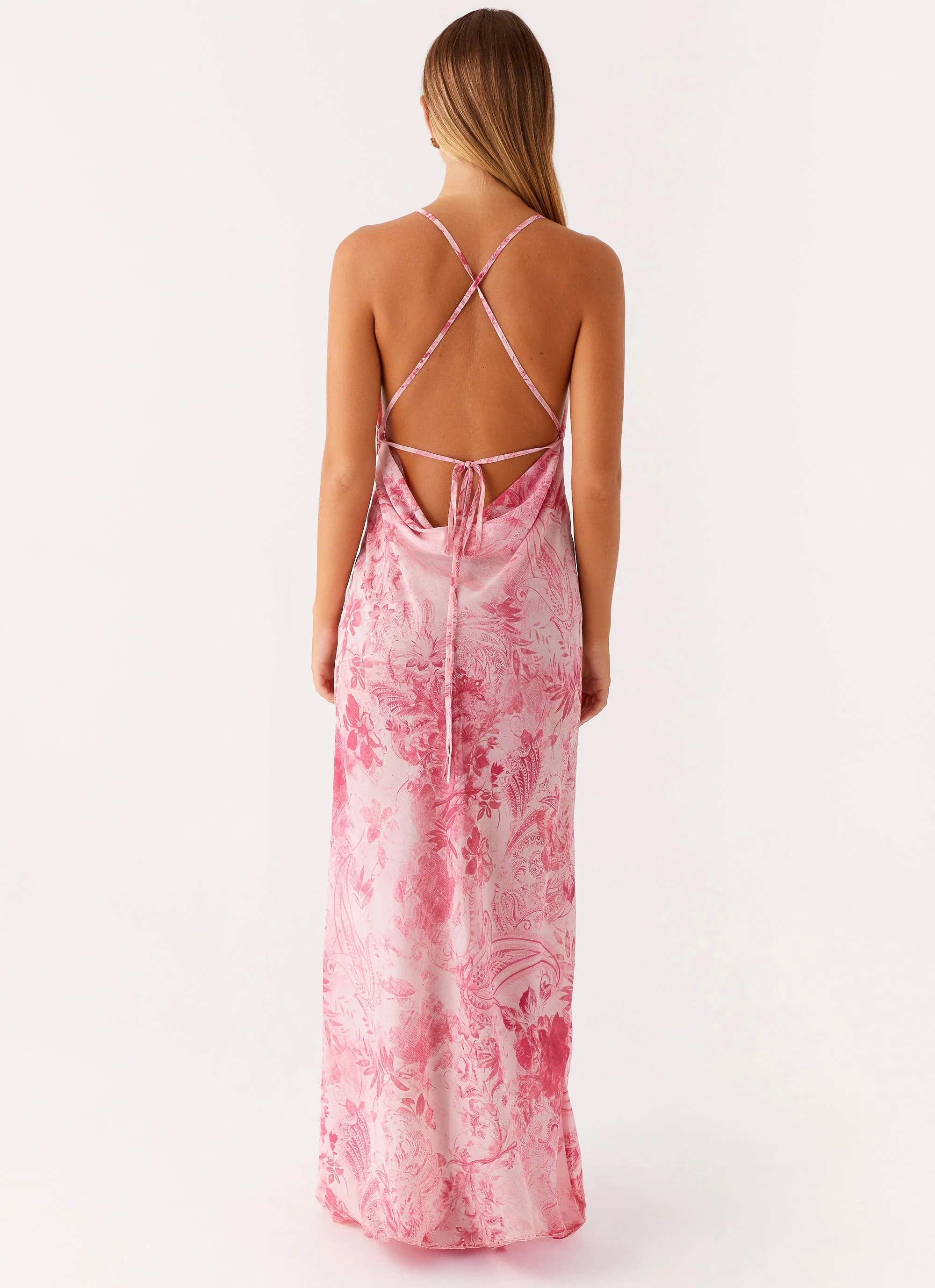 Tara Maxi Dress - Pink Print - Image 5