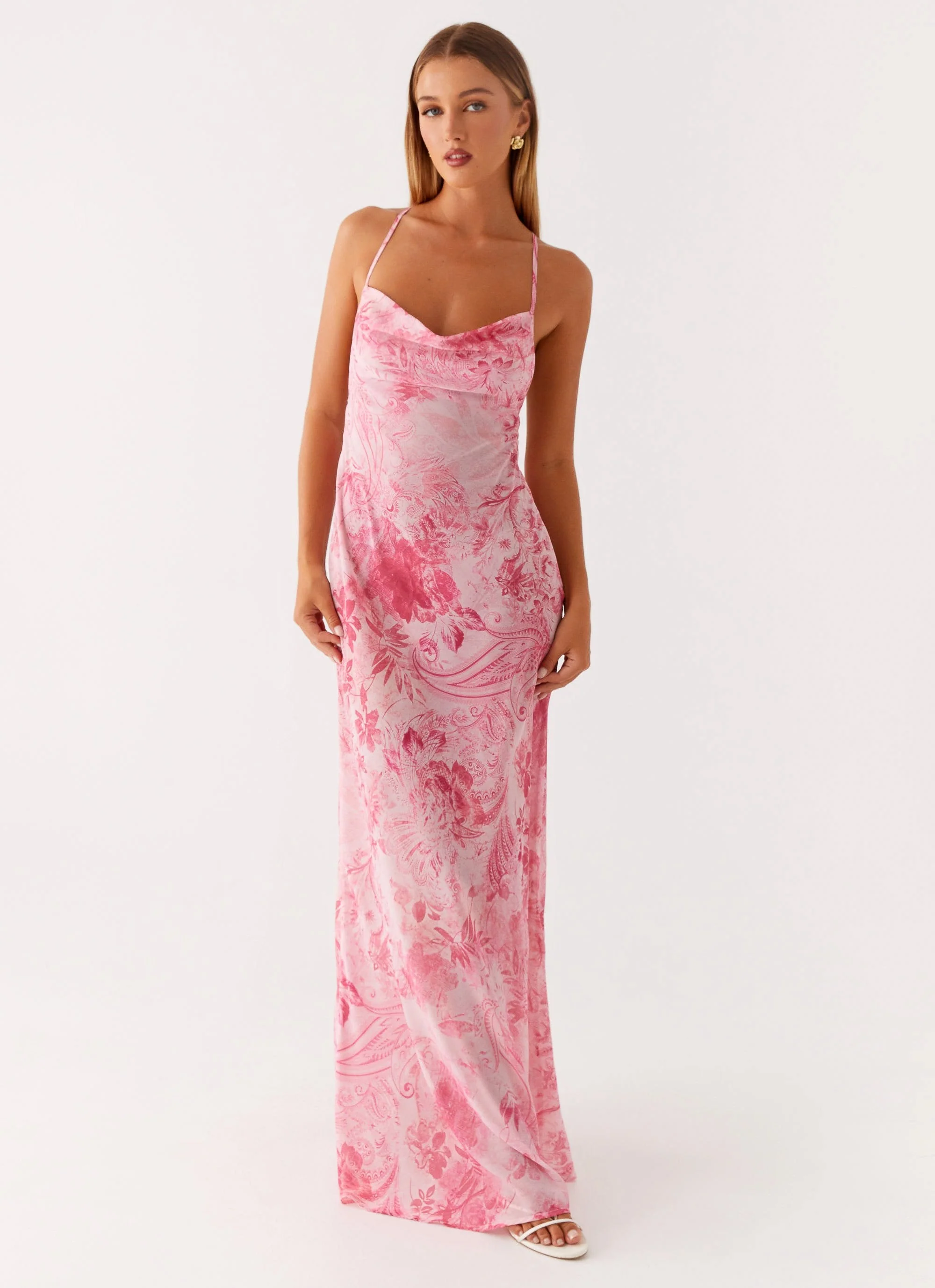 Tara Maxi Dress - Pink Print - Image 6