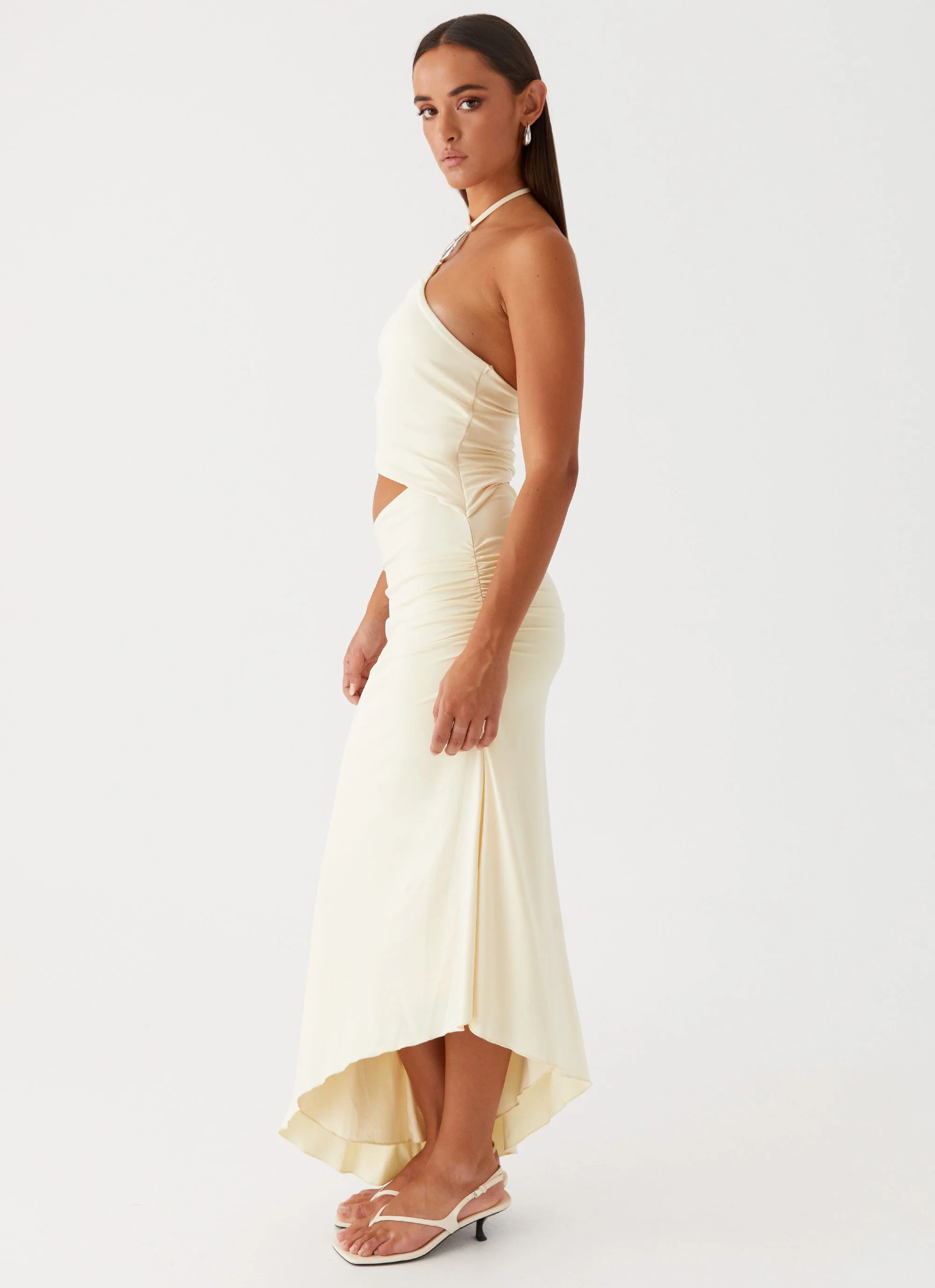 Tasha Maxi Dress - Lemon - Image 3
