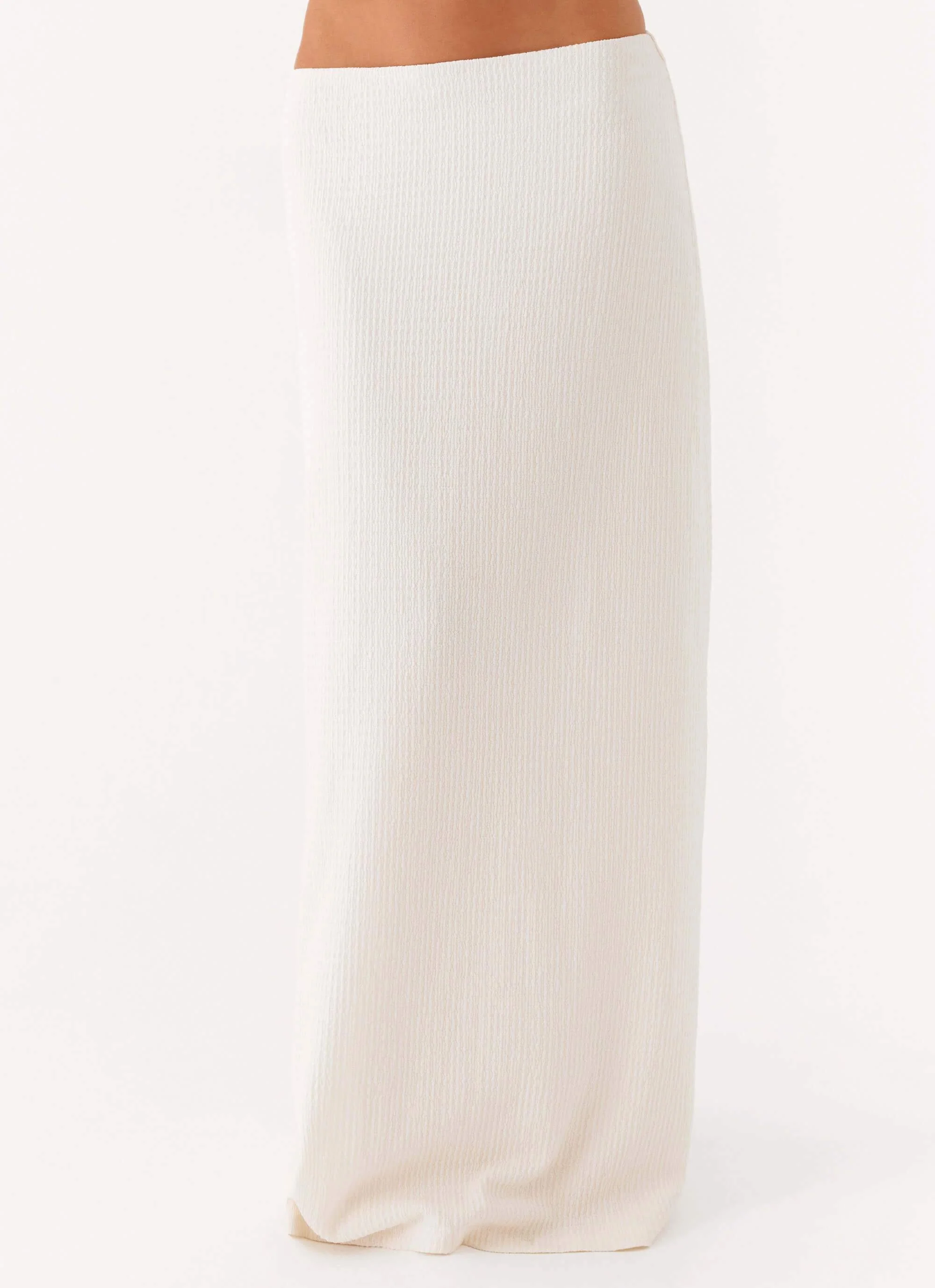 Tatum Low Rise Maxi Skirt - Ivory - Image 5