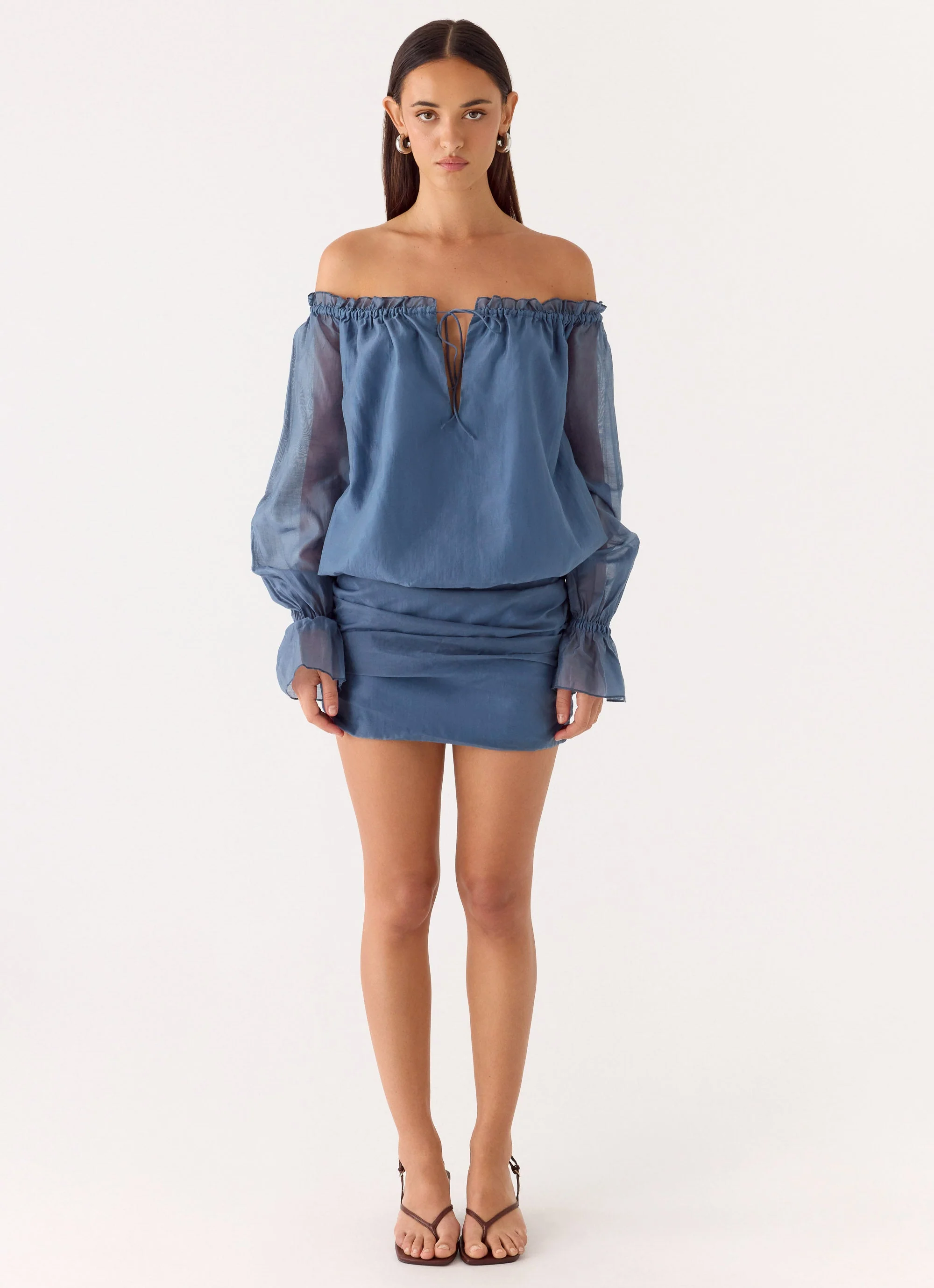 Tedara Mini Dress - Washed Navy - Image 3