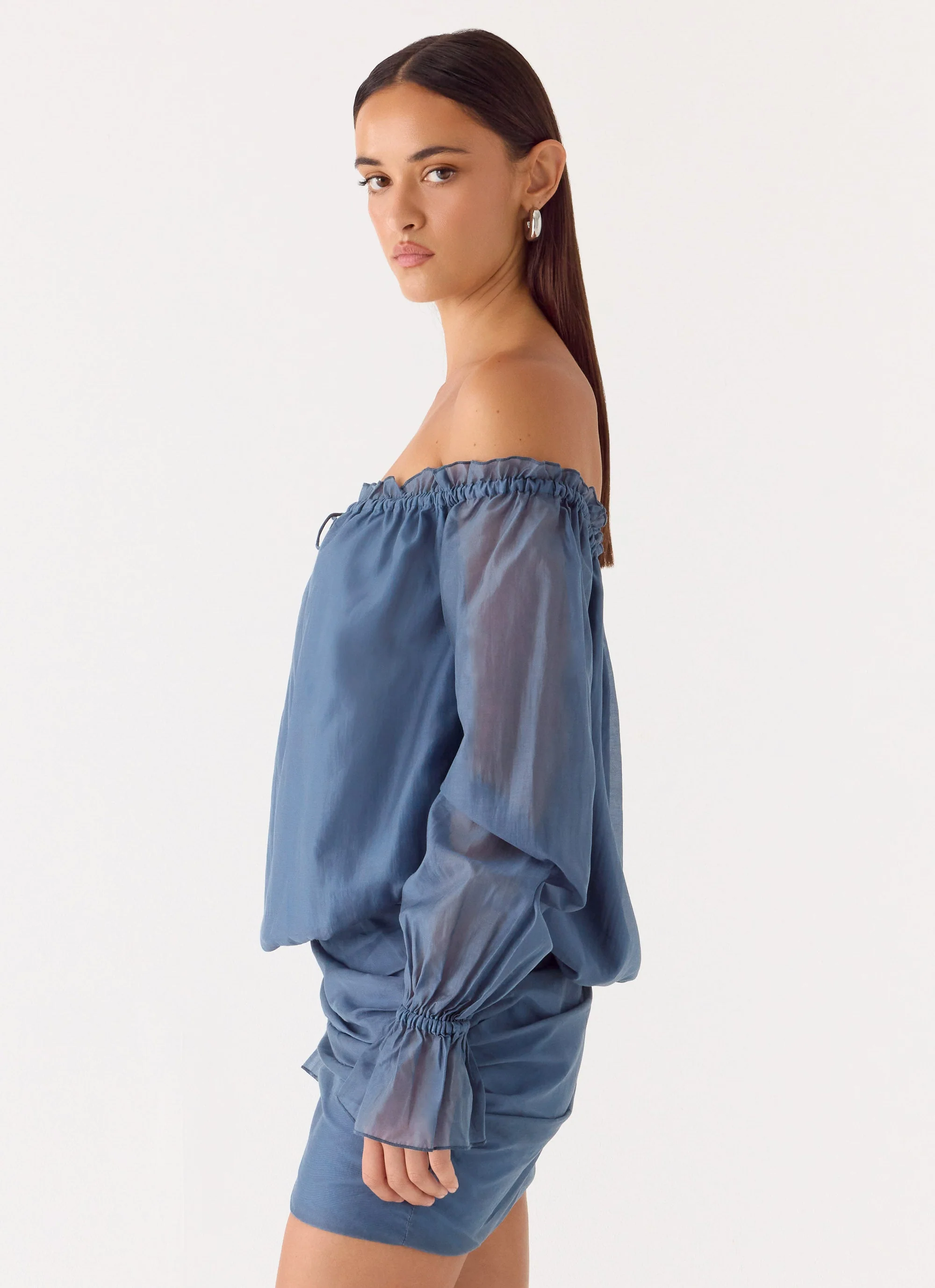 Tedara Mini Dress - Washed Navy - Image 4