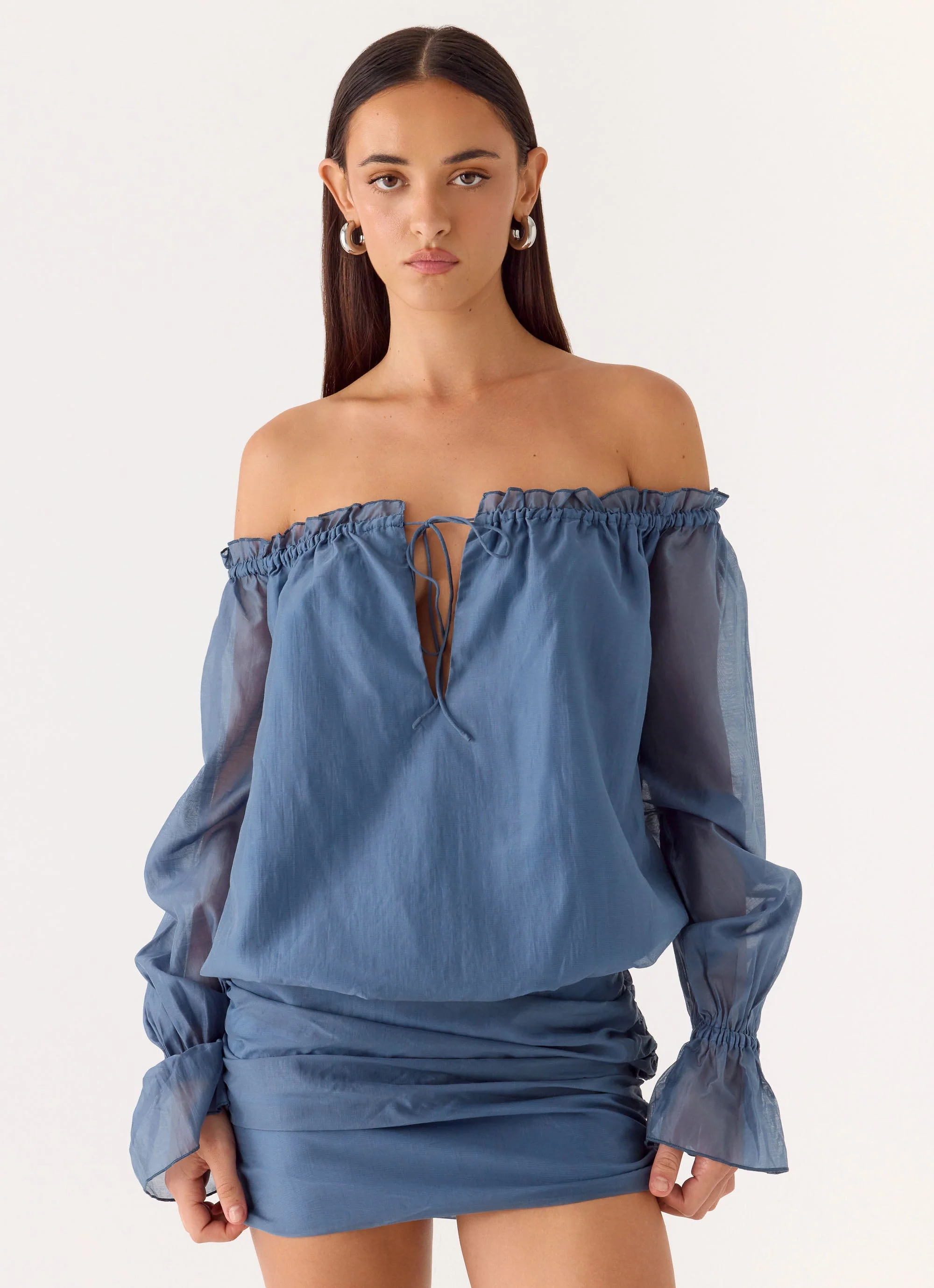 Tedara Mini Dress - Washed Navy - Image 6