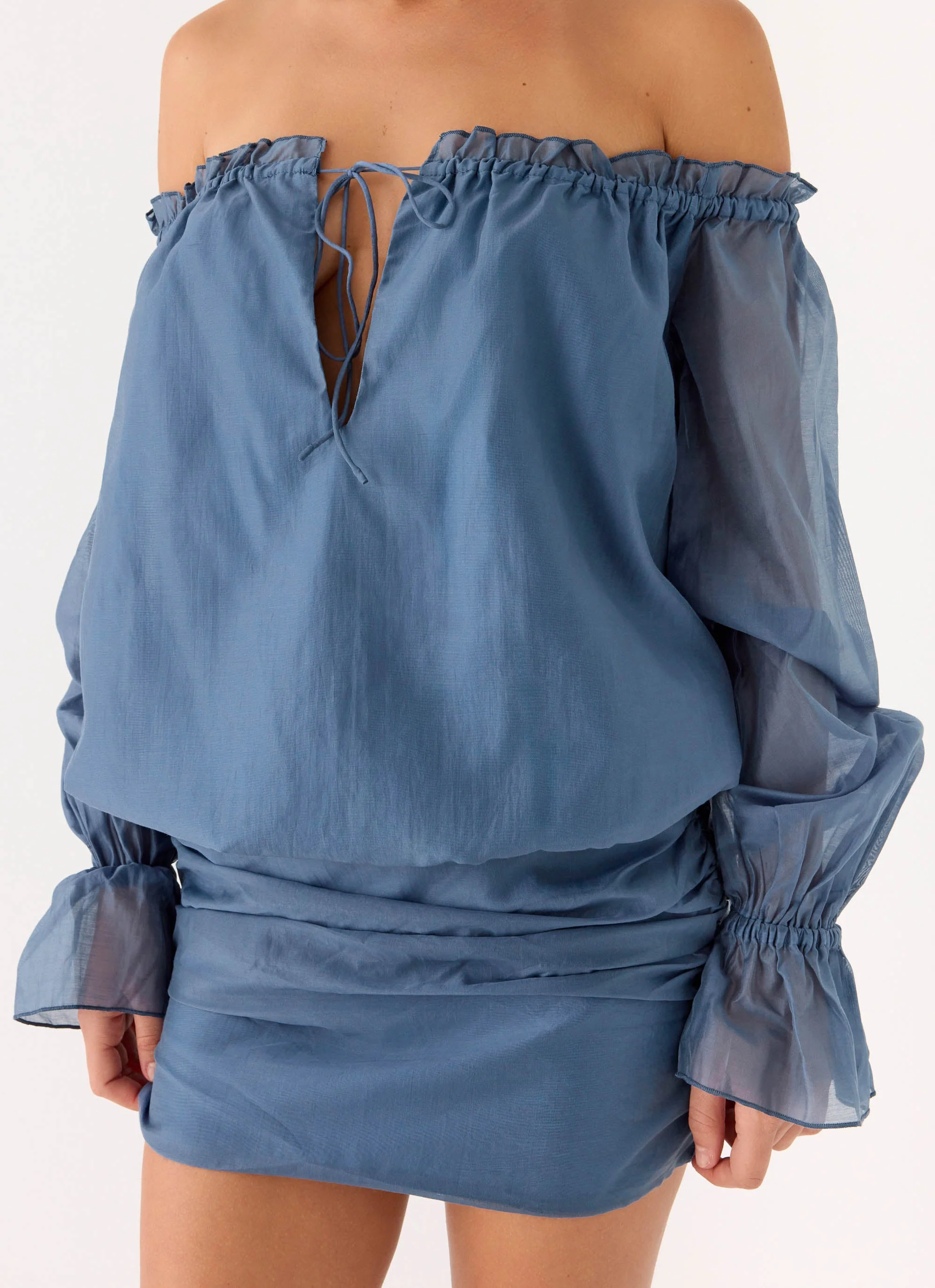 Tedara Mini Dress - Washed Navy - Image 7