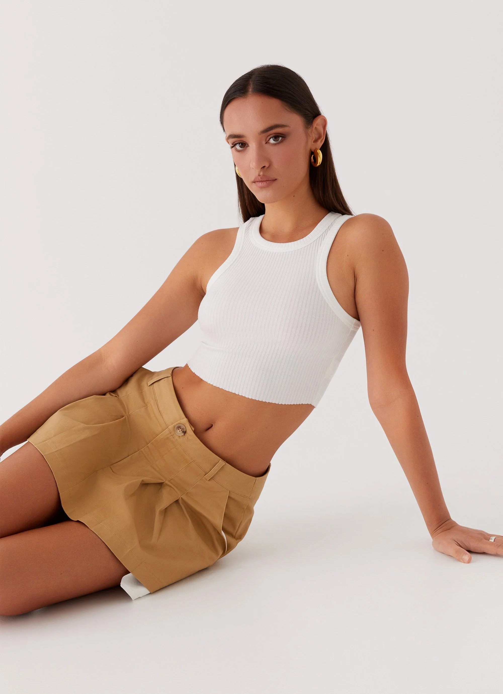 Tegan Cargo Mini Skirt - Tan - Image 6
