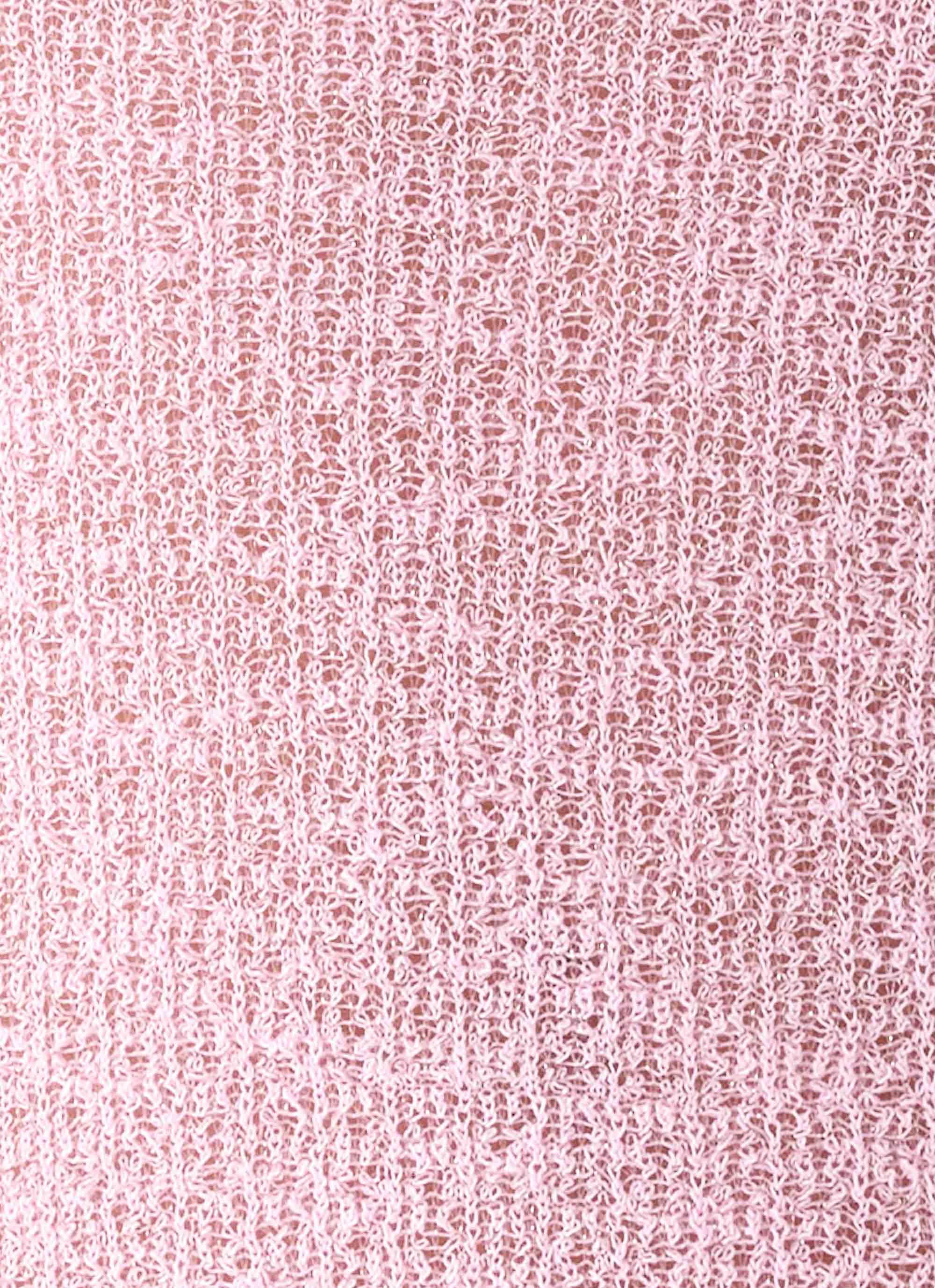 Telling Me Shimmer Knit Top - Pink - Image 6