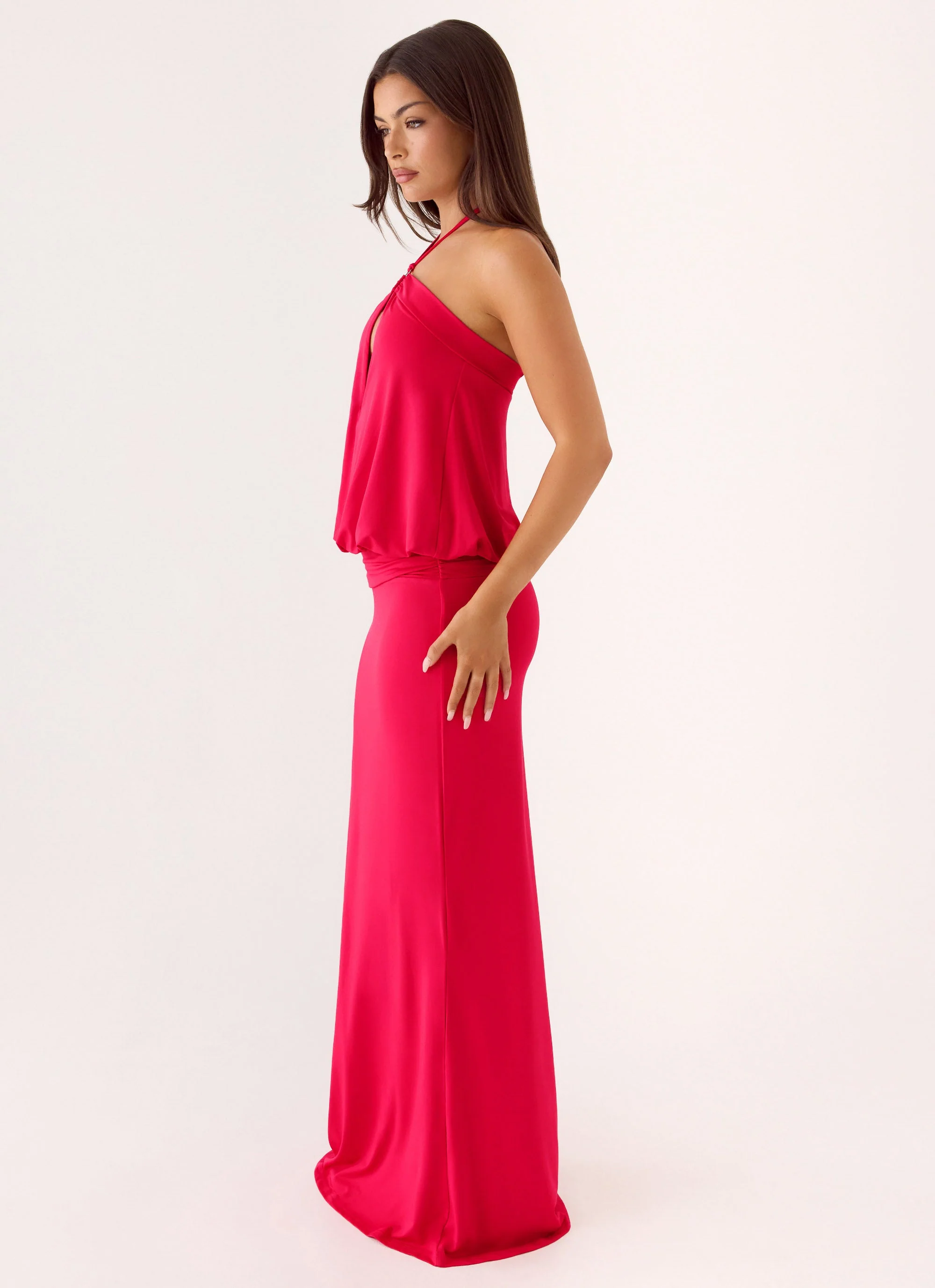Telling You Maxi Dress - Red Magenta - Image 2