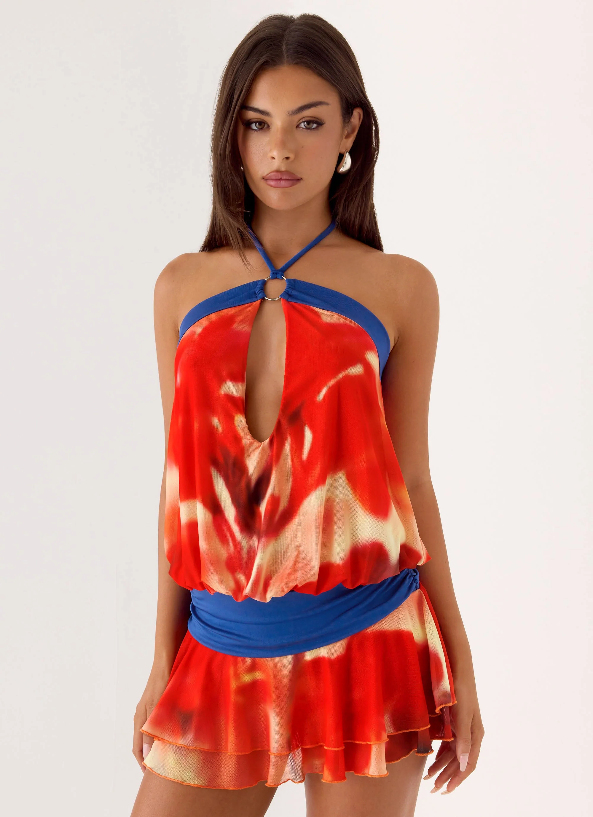 Telling You Mini Dress - Sunburnt Petal - Image 4