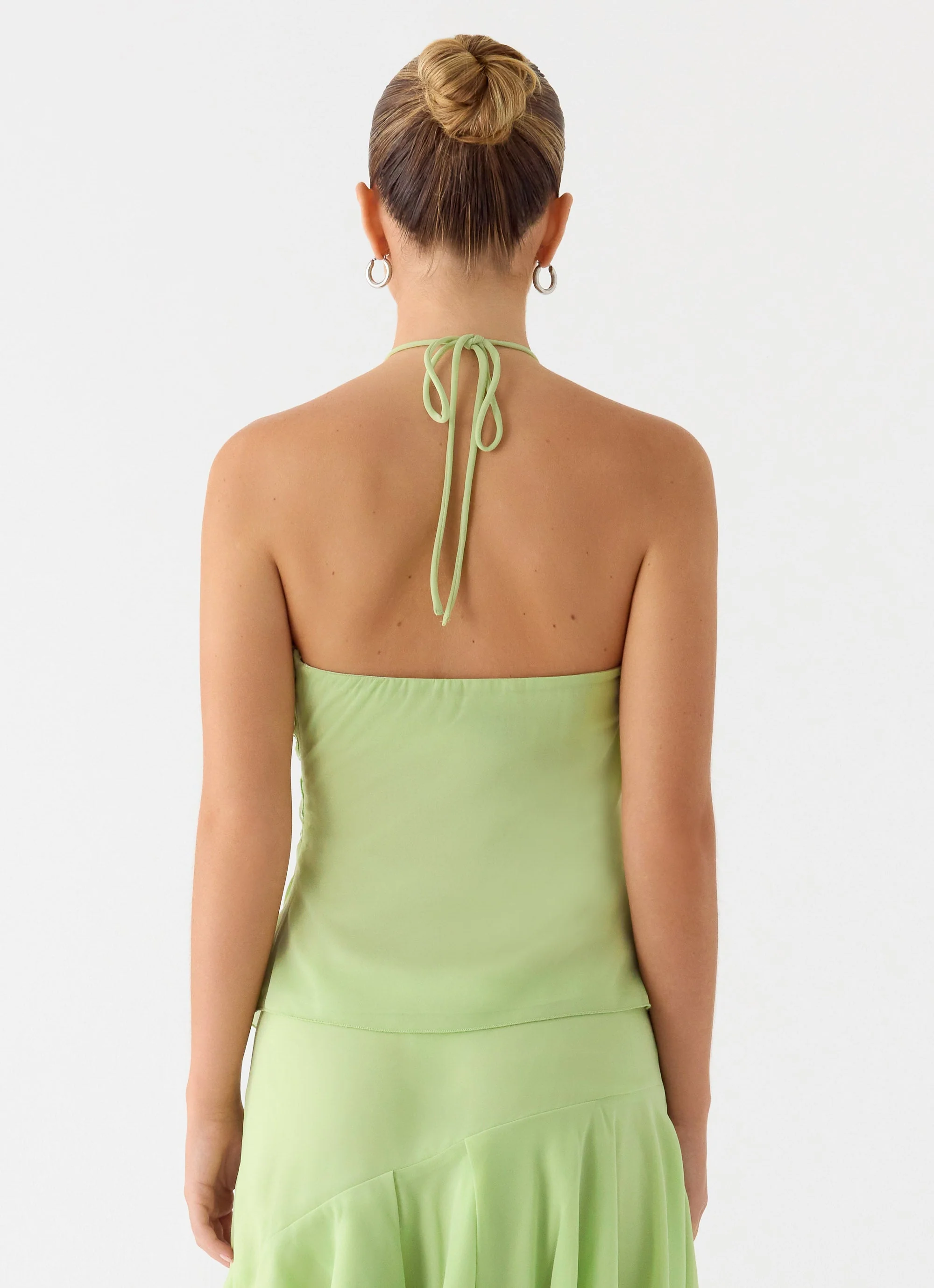Teneika Beaded Flower Top - Lime - Image 3