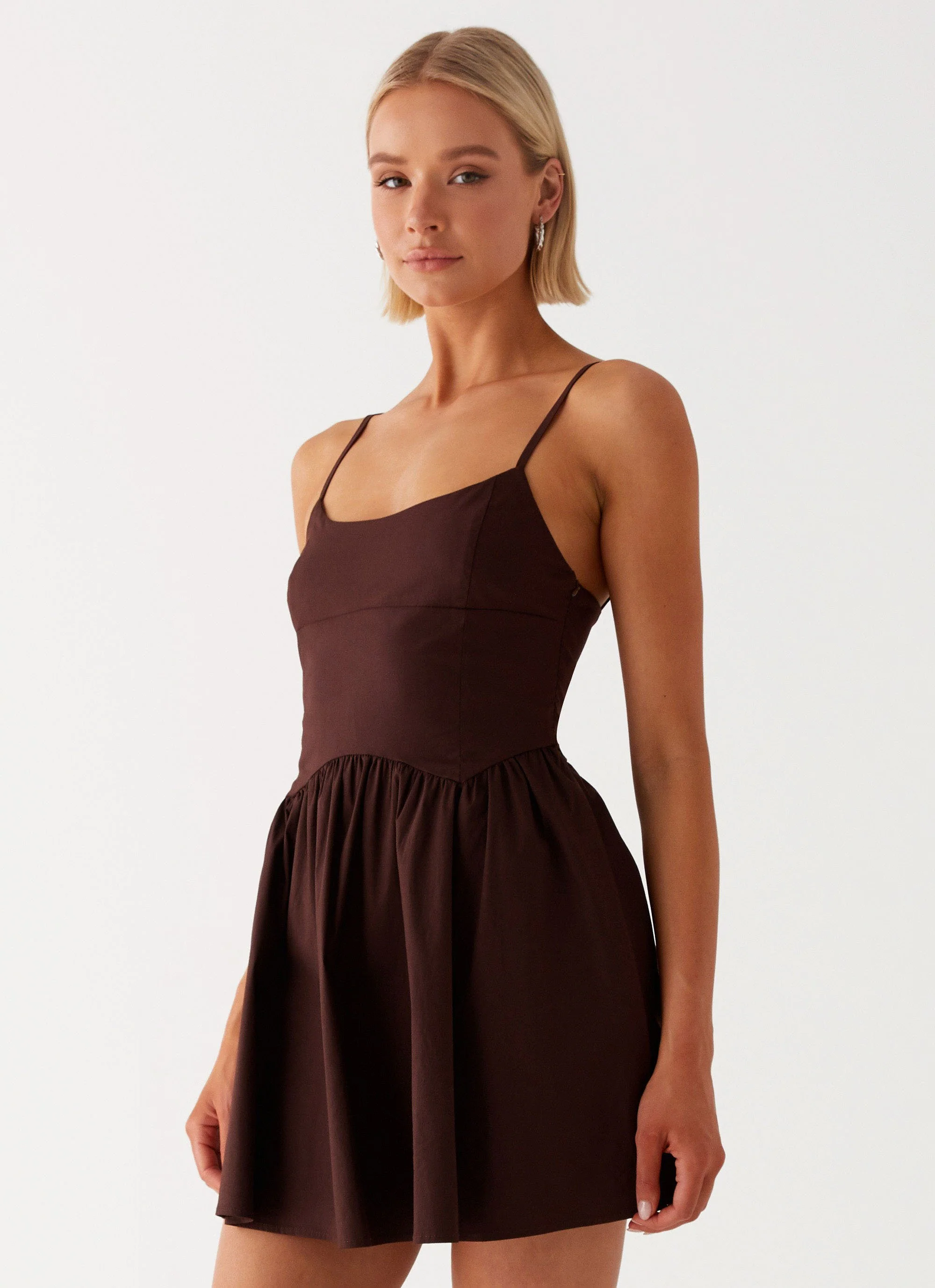 Tesoro Mio Mini Dress - Chocolate - Image 3