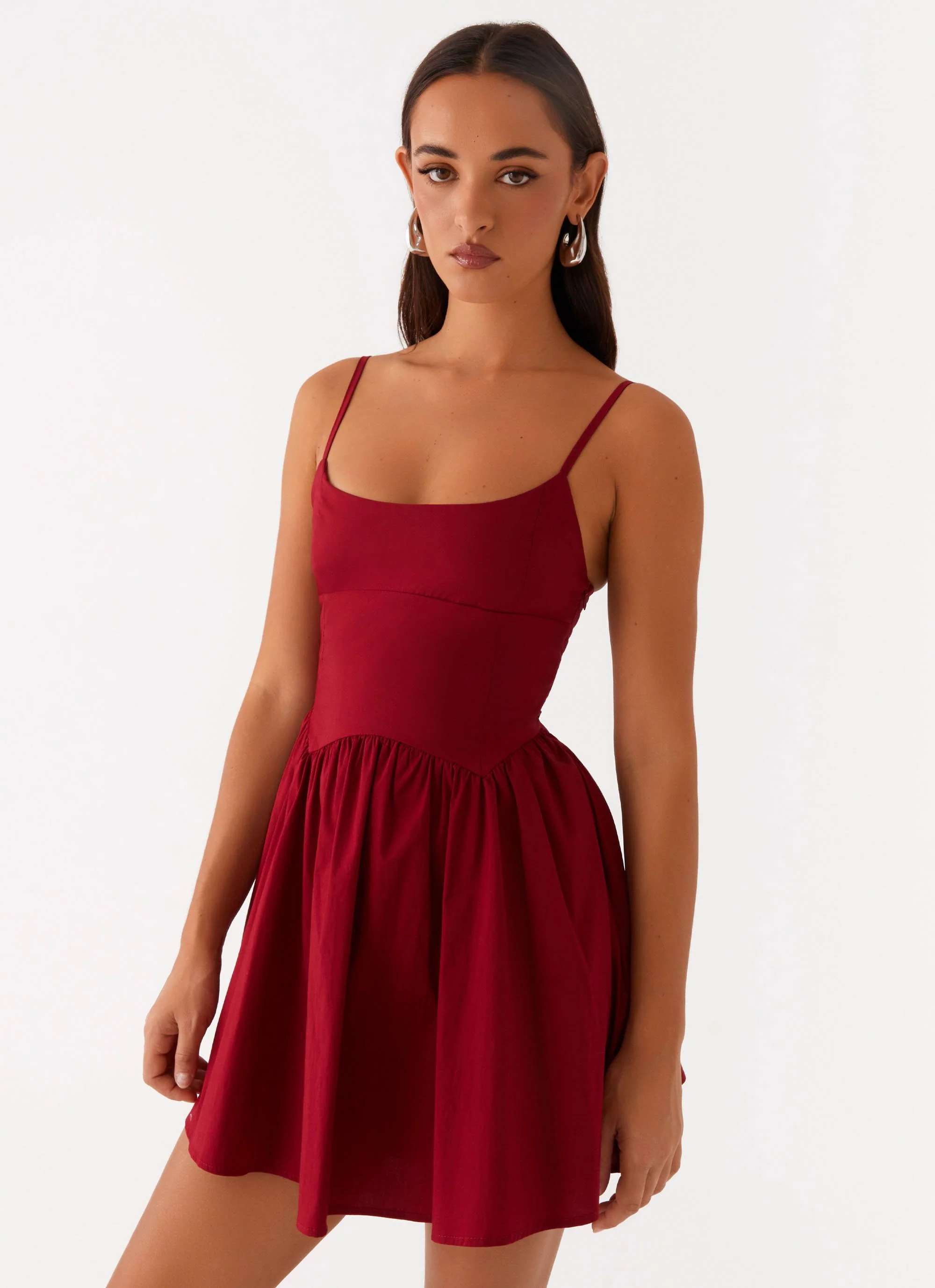 Tesoro Mio Mini Dress - Maroon - Image 6