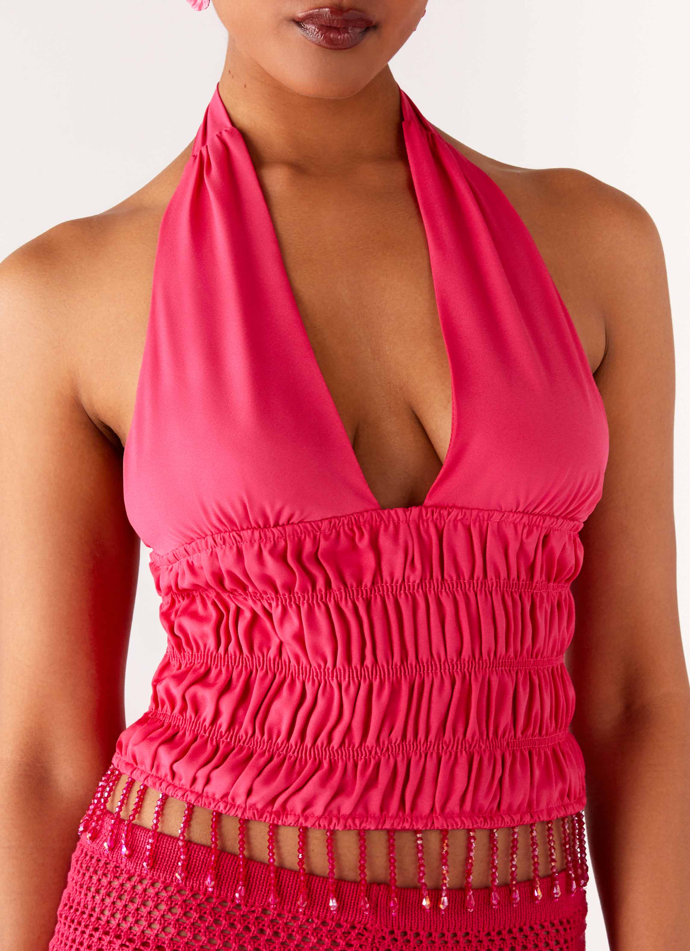 Teuila Beaded Top - Fuchsia - Image 6