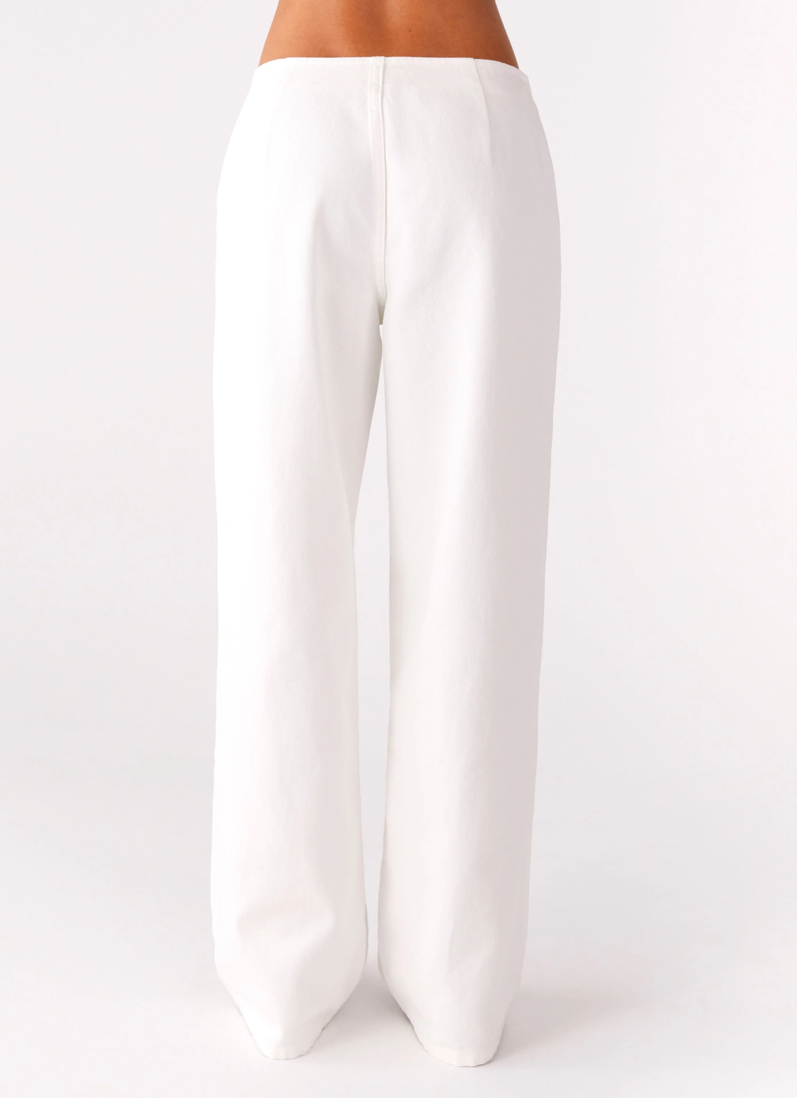 Texas Low Rise Denim Jeans - White - Image 4