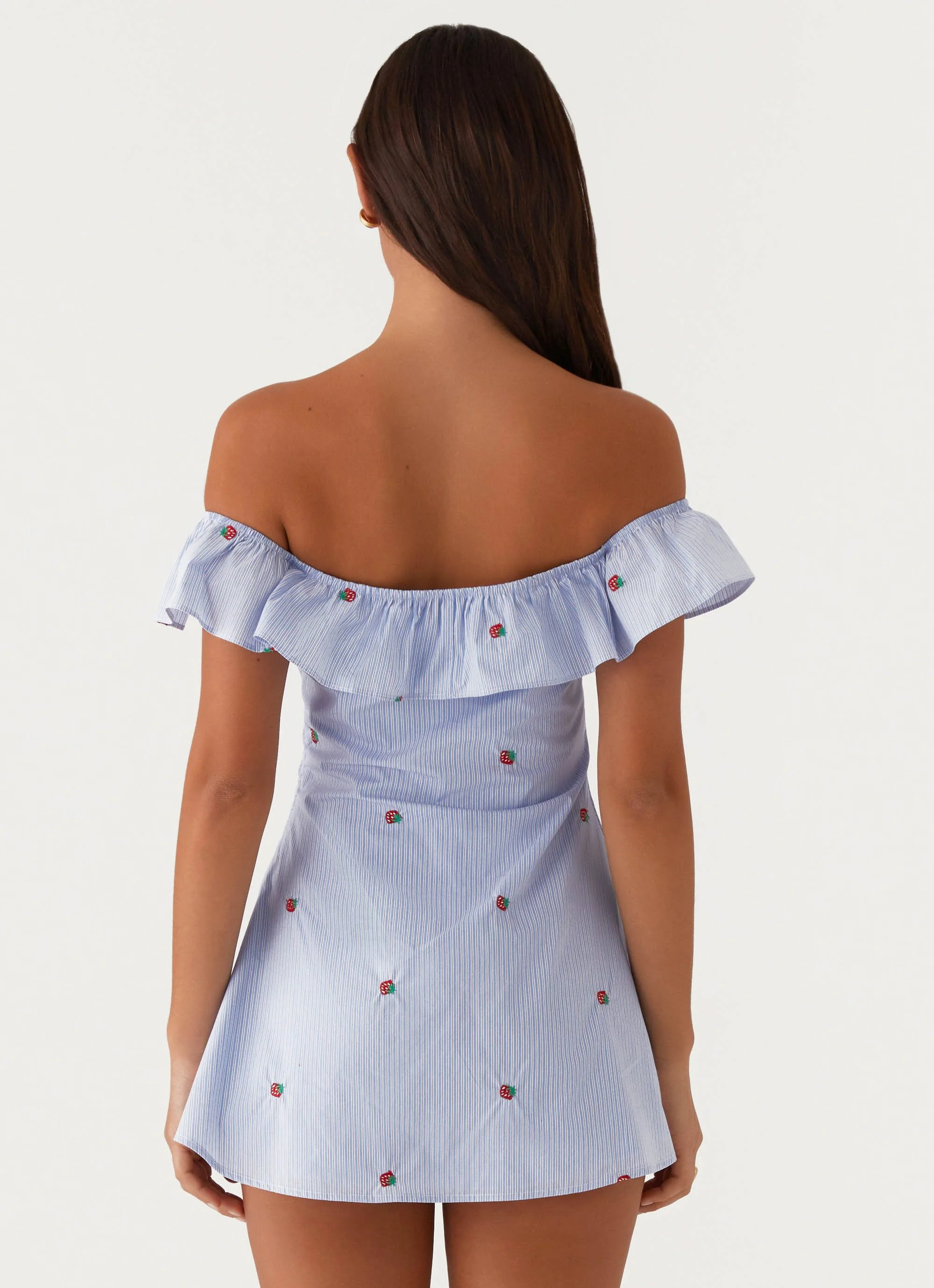 Texas Sun Linen Mini Dress - Blue - Image 4