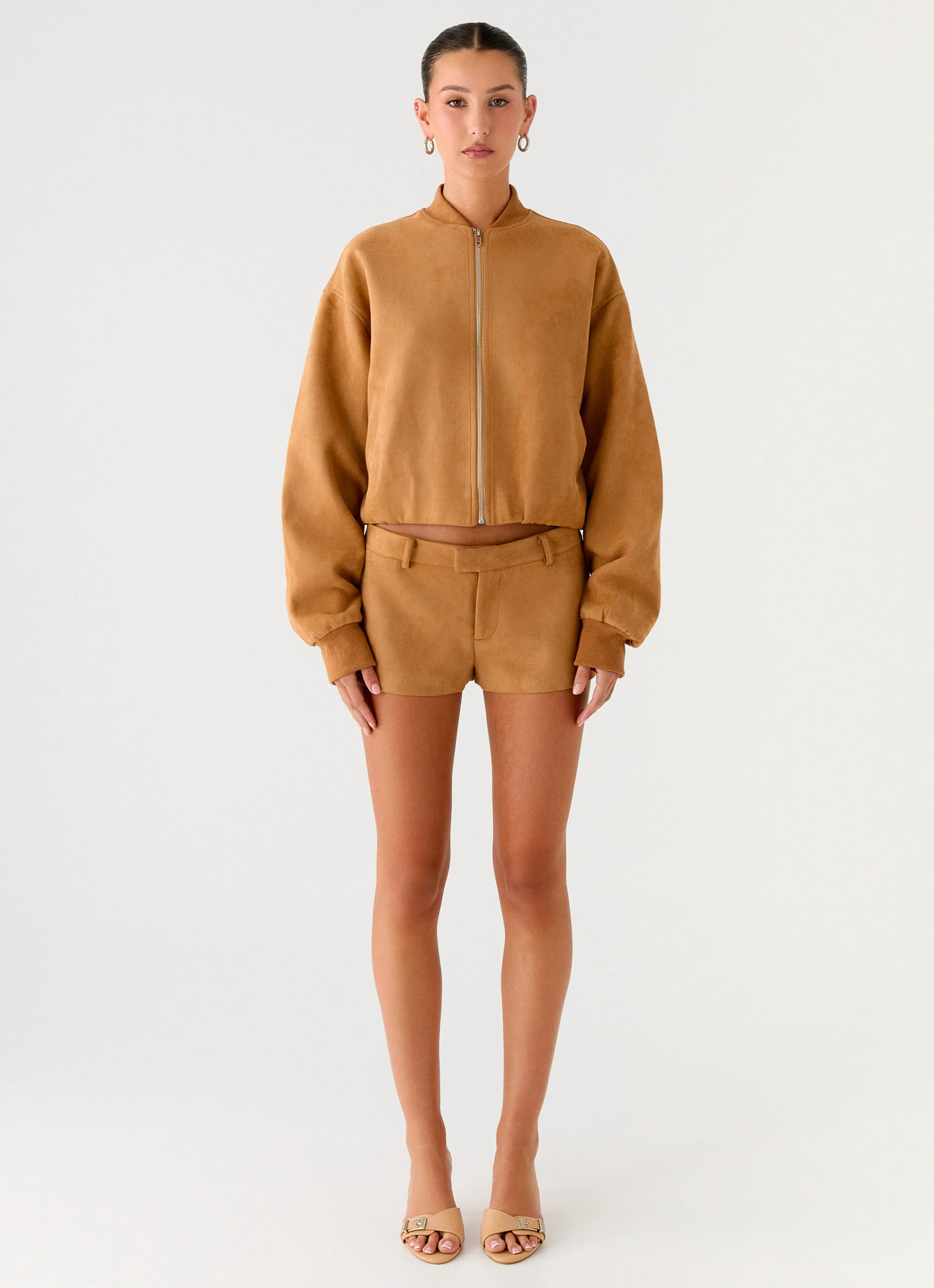 Thats Chill Mini Shorts - Brown - Image 3