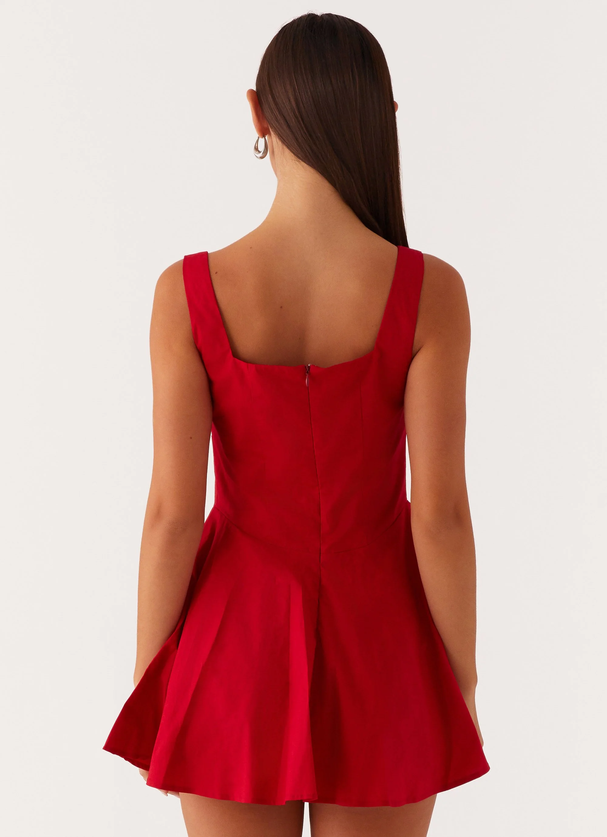 The Isle Mini Dress - Red - Image 4