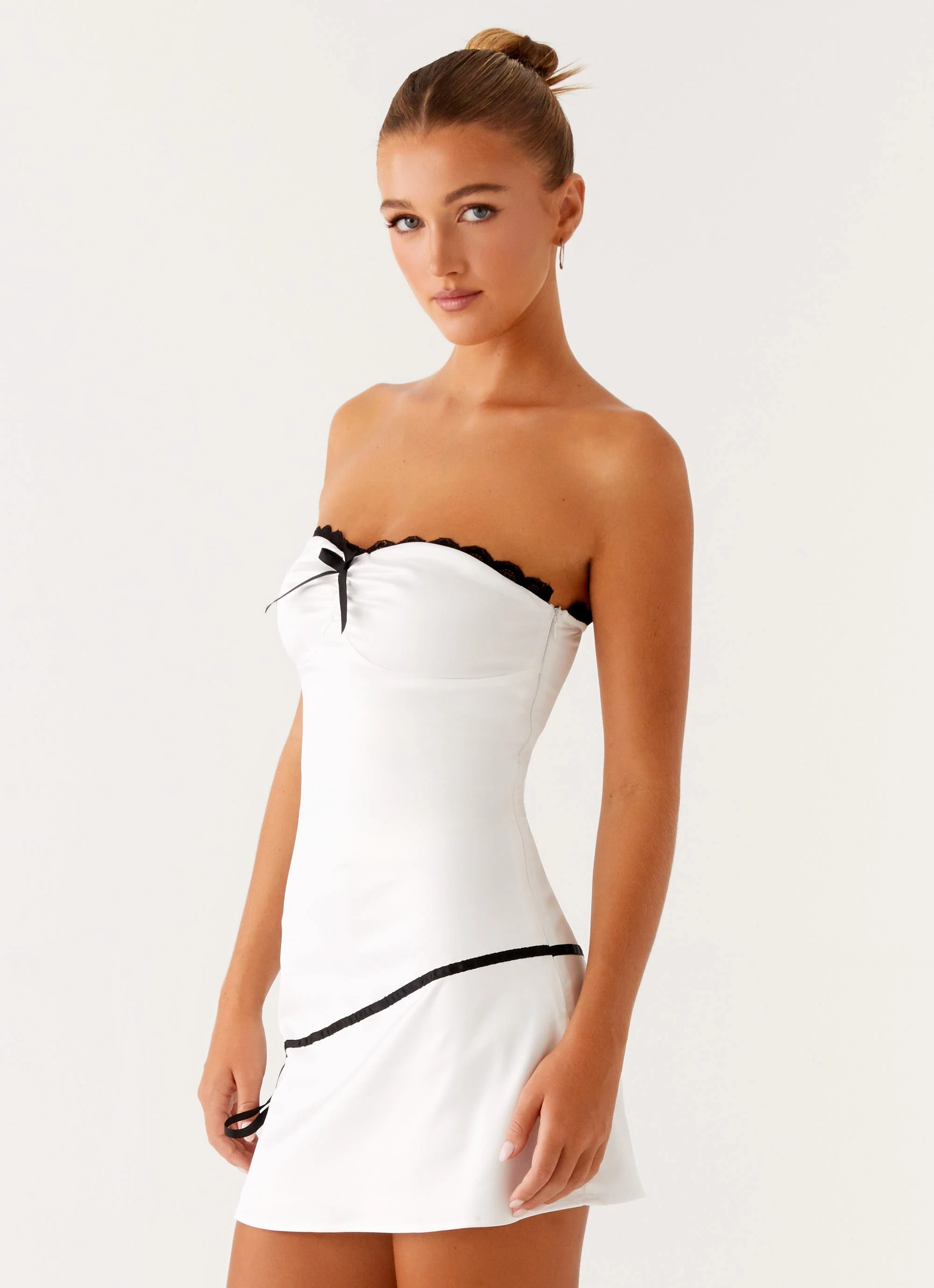 Thea Mini Dress - White - Image 3