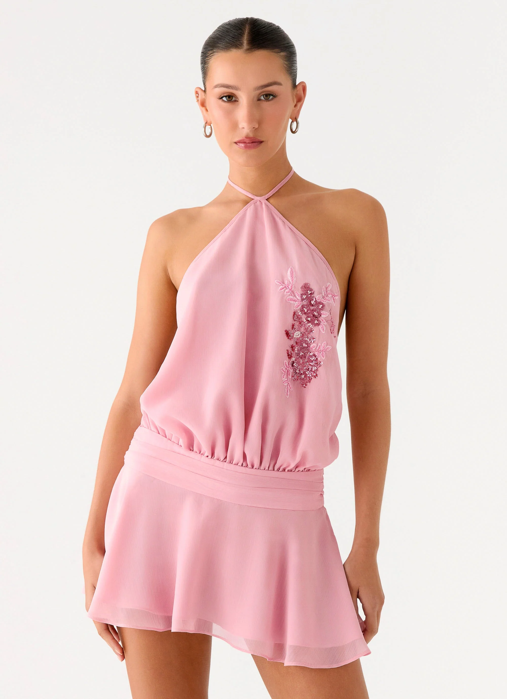This Love Halter Mini Dress - Pink - Image 5