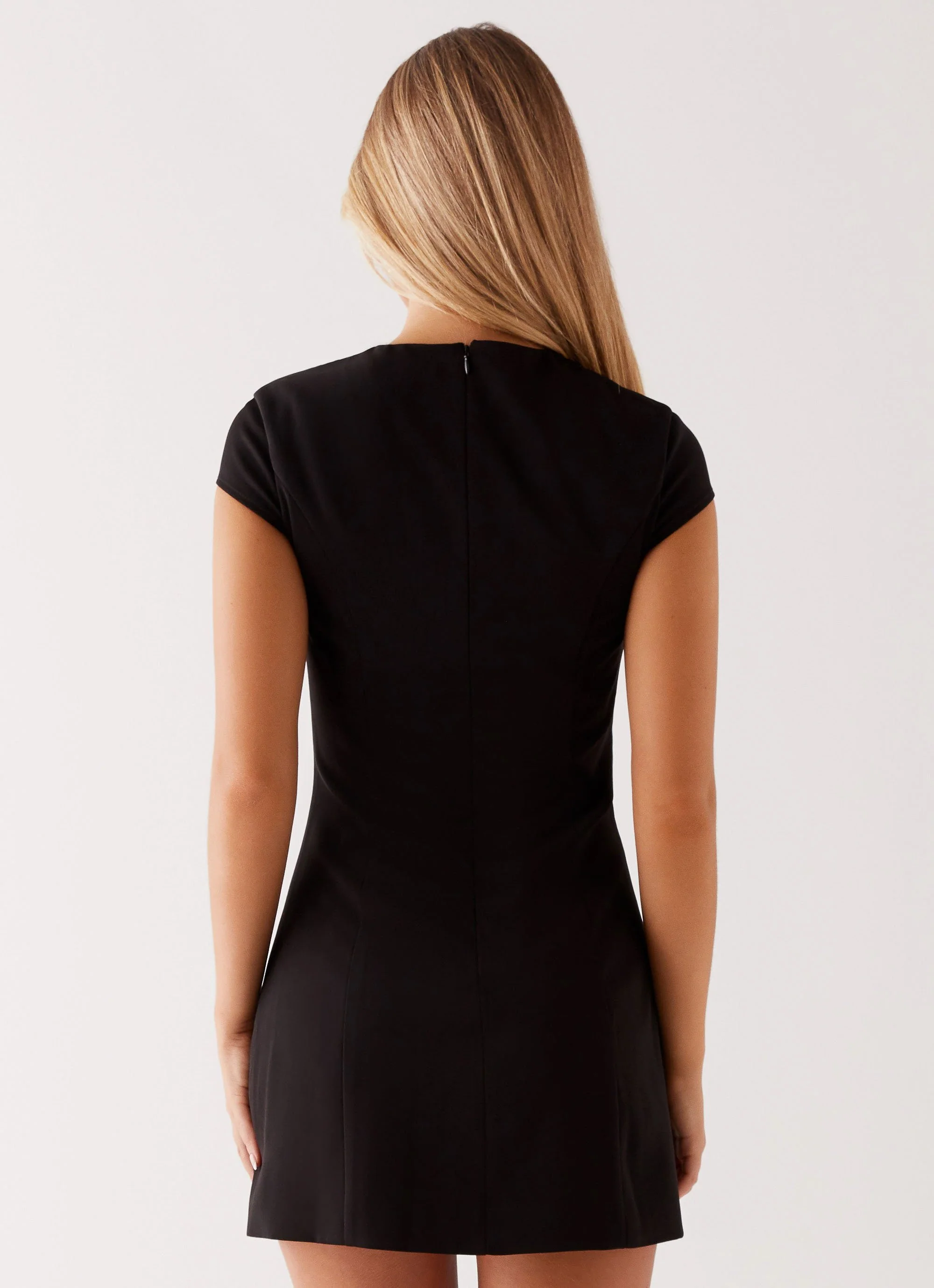Tia Mini Dress - Black - Image 4