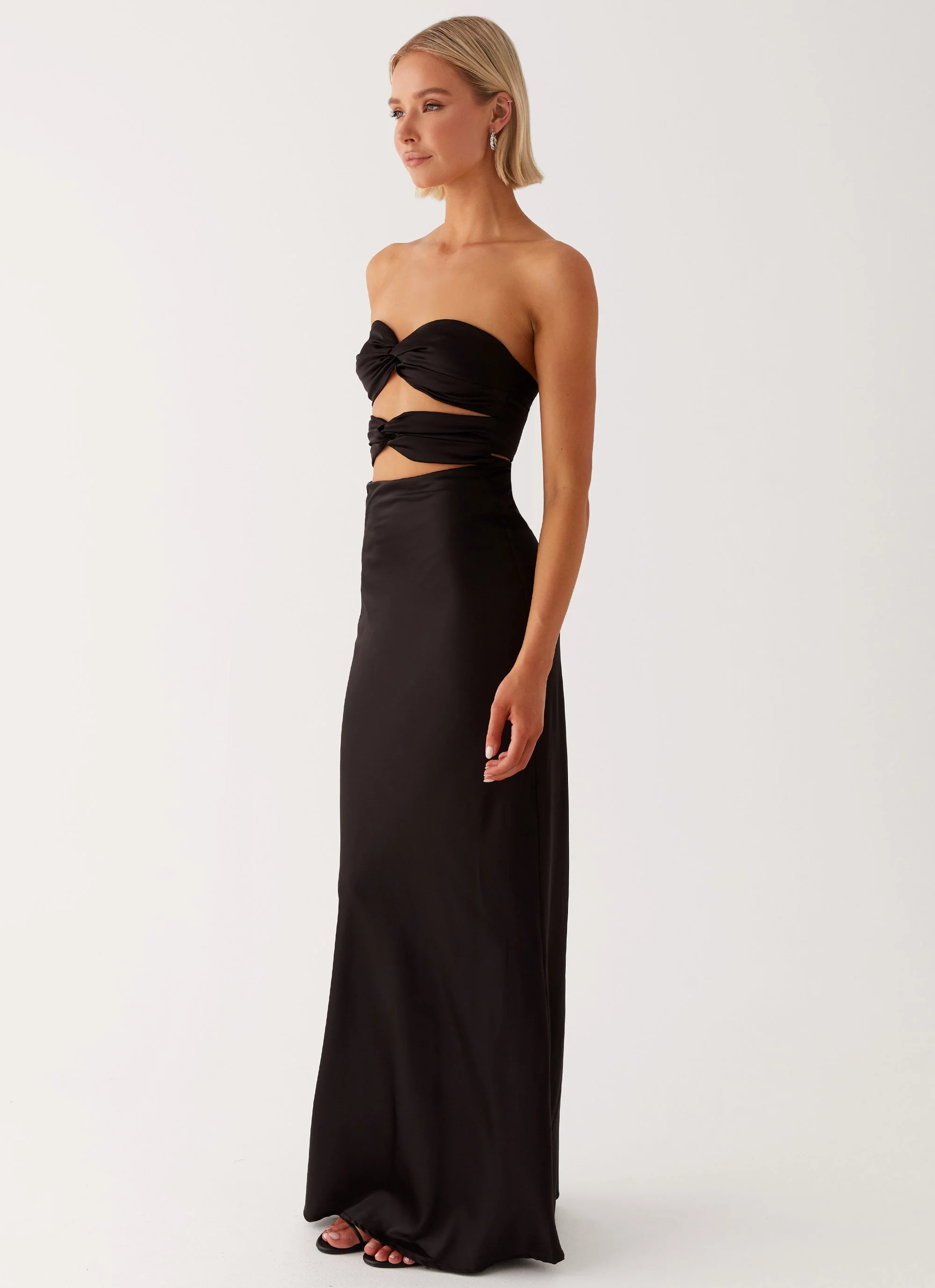 Tianna Strapless Maxi Dress - Black - Image 3