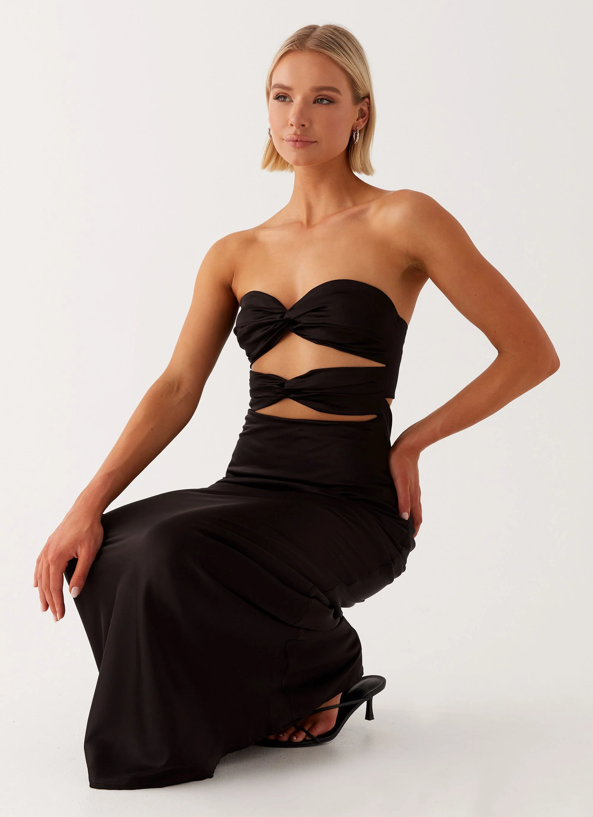 Tianna Strapless Maxi Dress - Black - Image 5