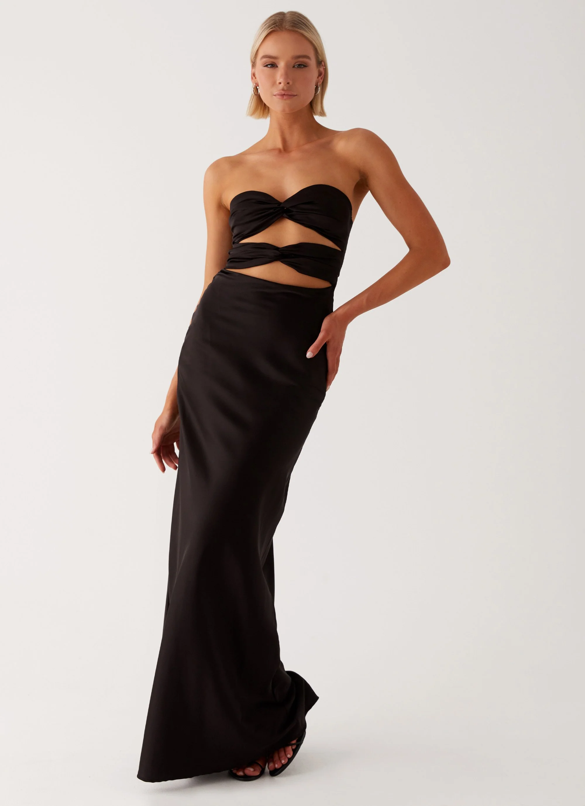 Tianna Strapless Maxi Dress - Black - Image 6