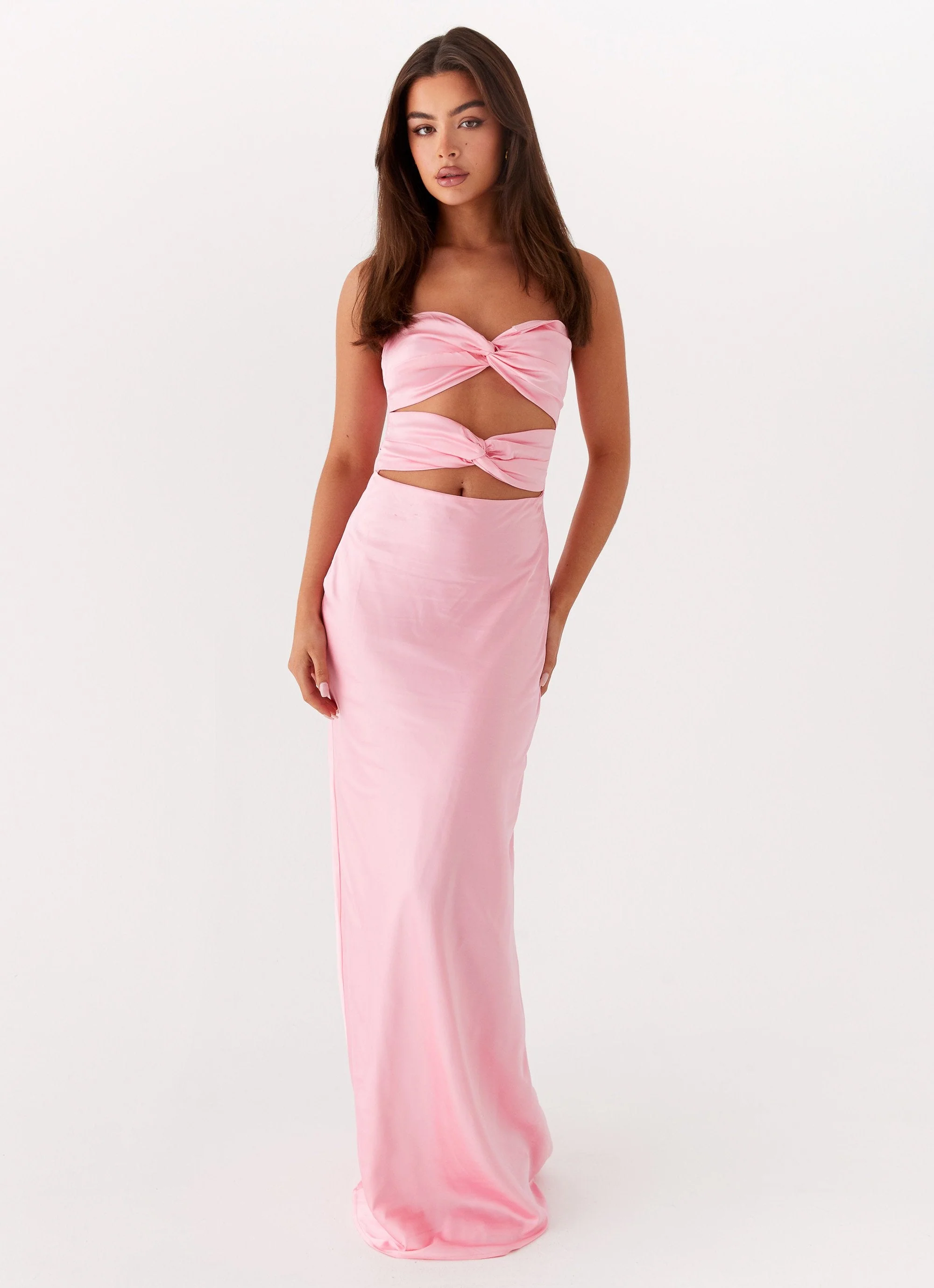 Tianna Strapless Maxi Dress - Pink - Image 2