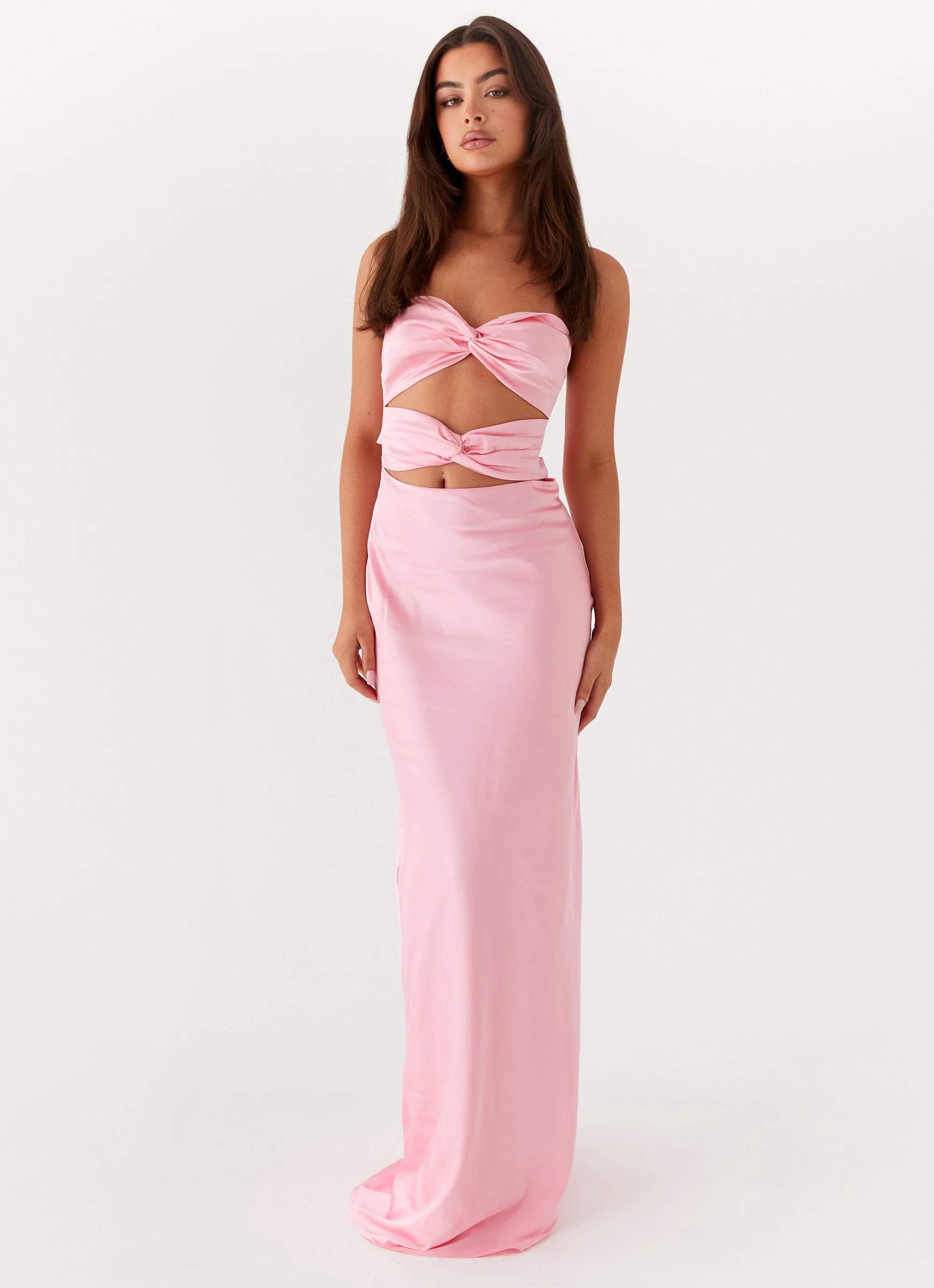 Tianna Strapless Maxi Dress - Pink - Image 3
