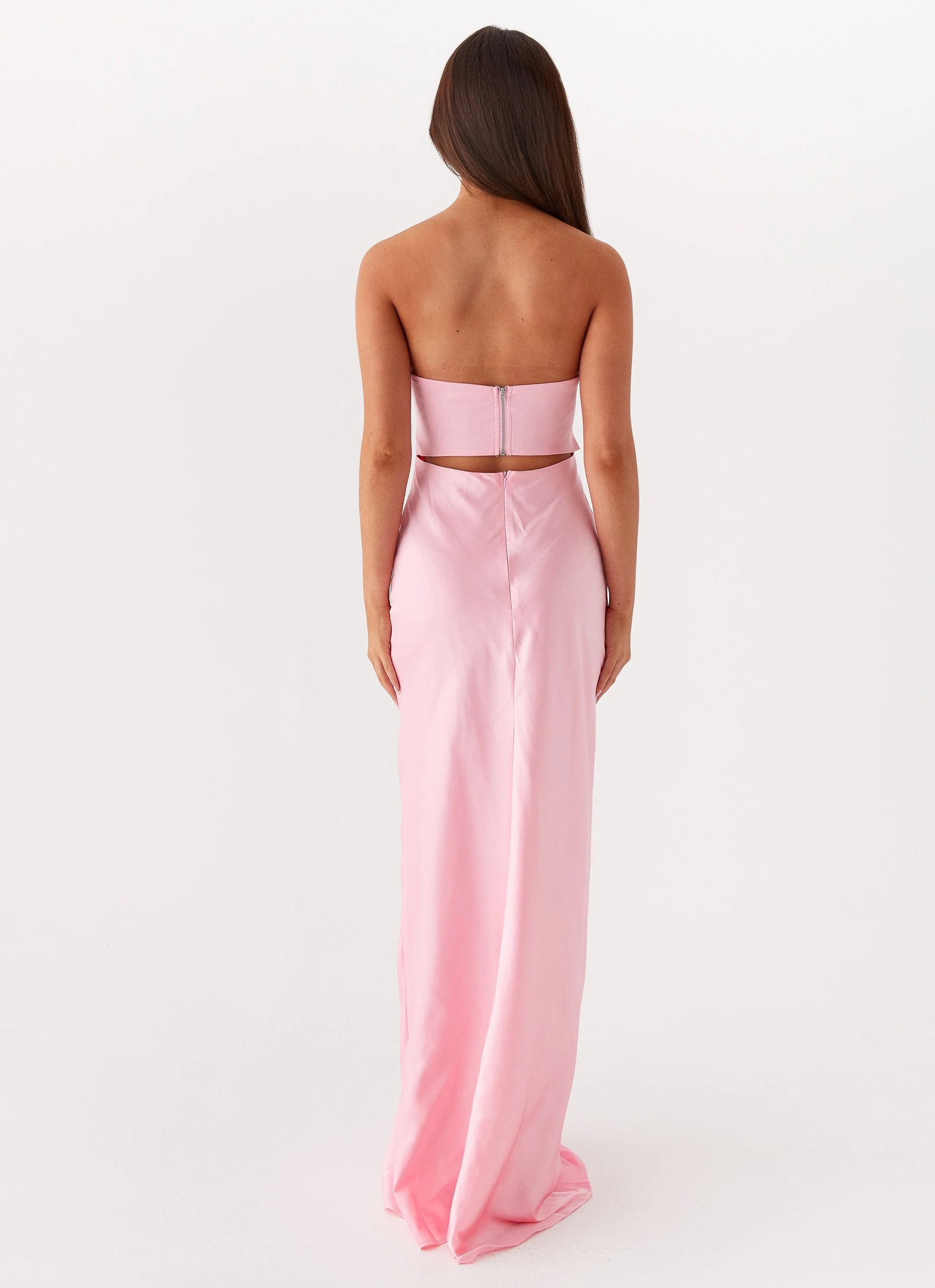 Tianna Strapless Maxi Dress - Pink - Image 5