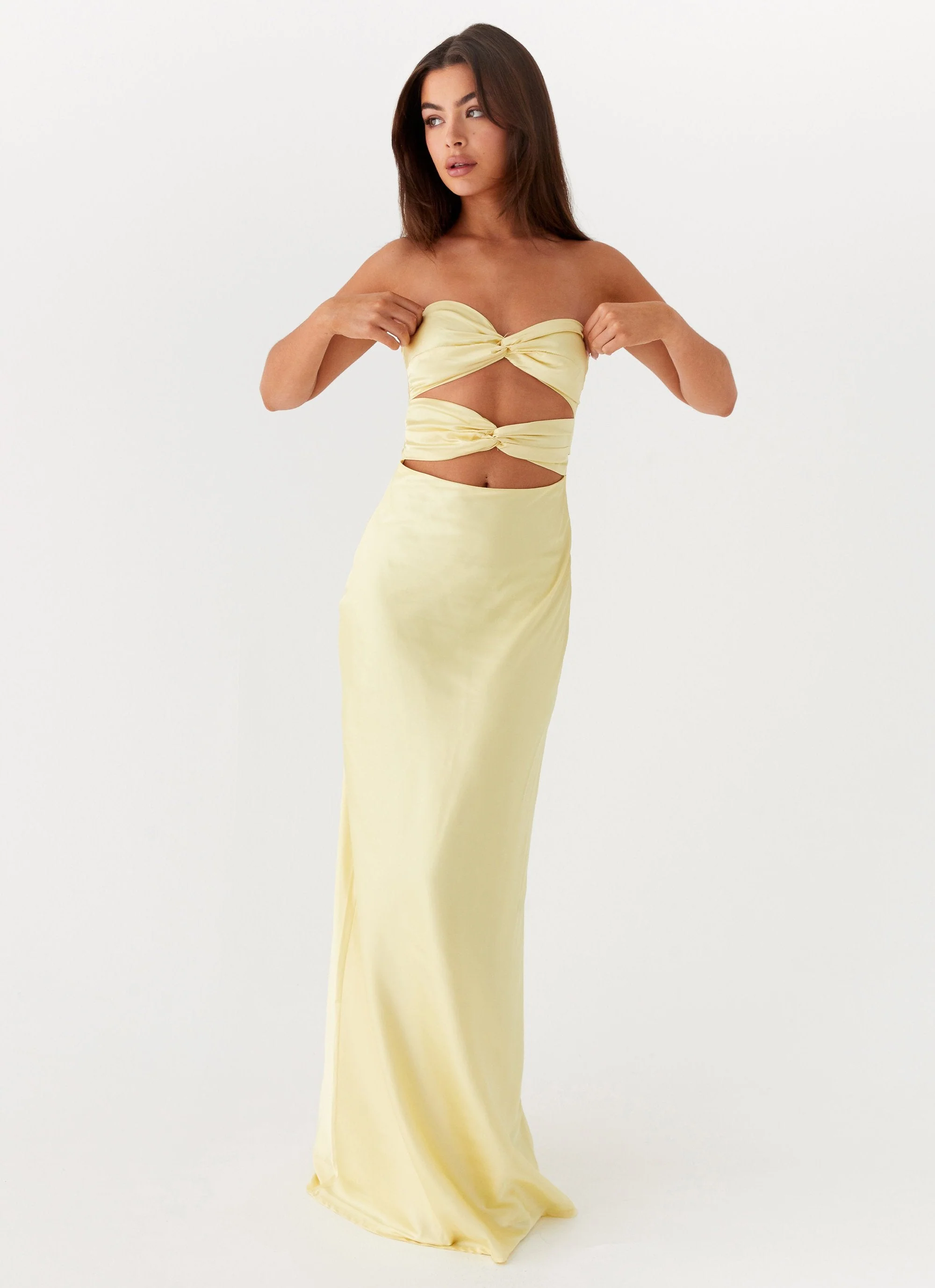 Tianna Strapless Maxi Dress - Yellow - Image 6