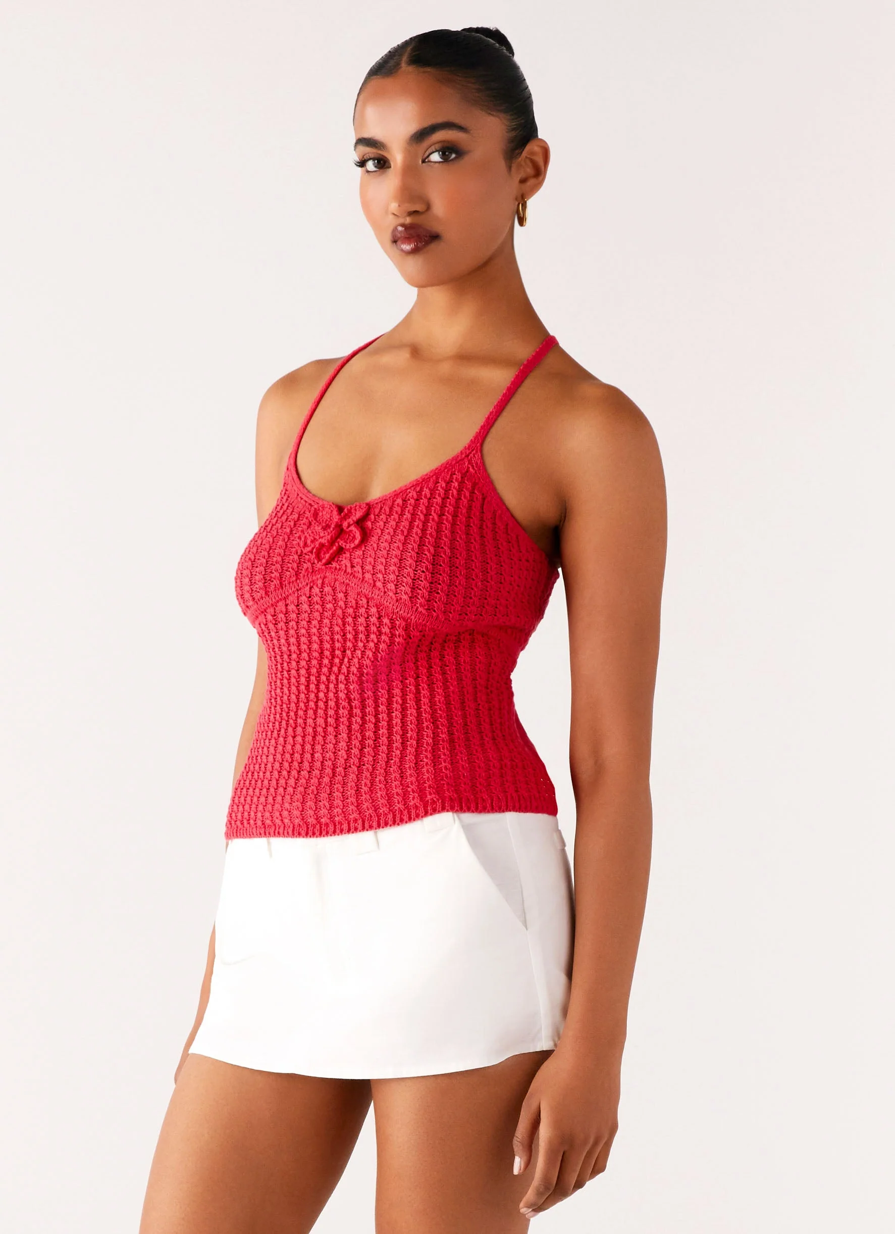 Tiare Crochet Top - Fuchsia - Image 2