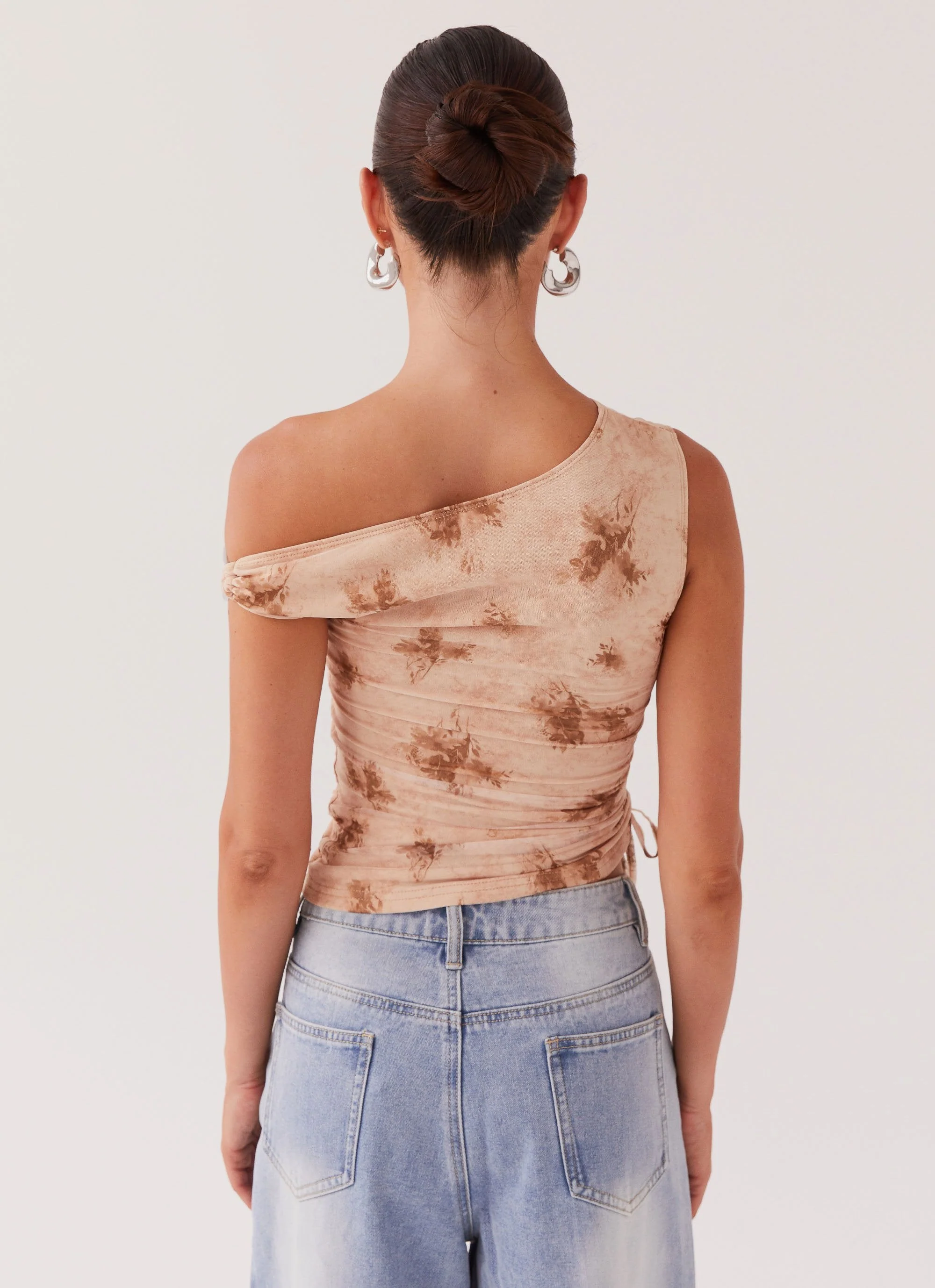 Til Sunrise Off The Shoulder Top - Taupe Smoke - Image 8