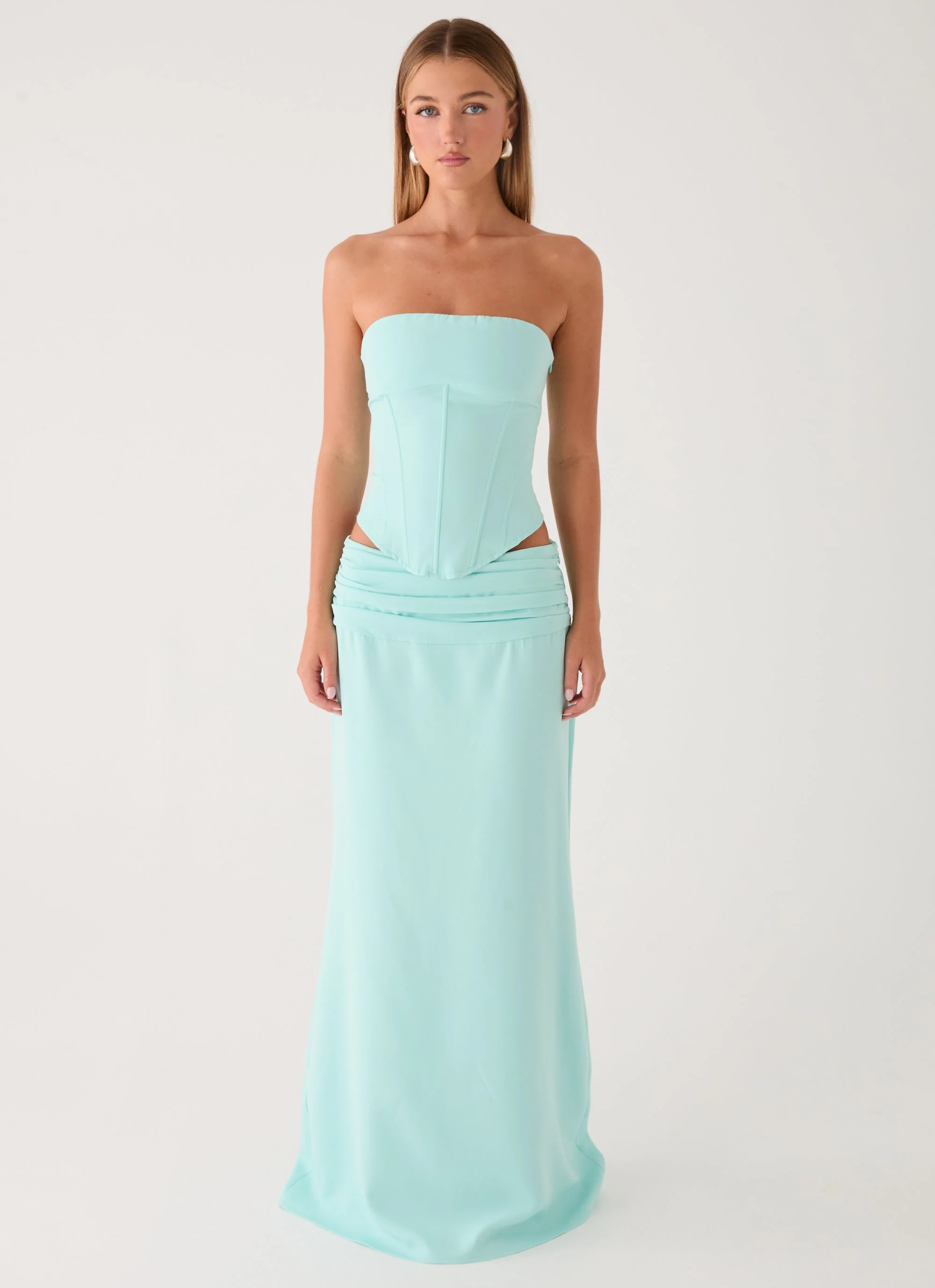 Tillie Corset Top - Aqua - Image 7