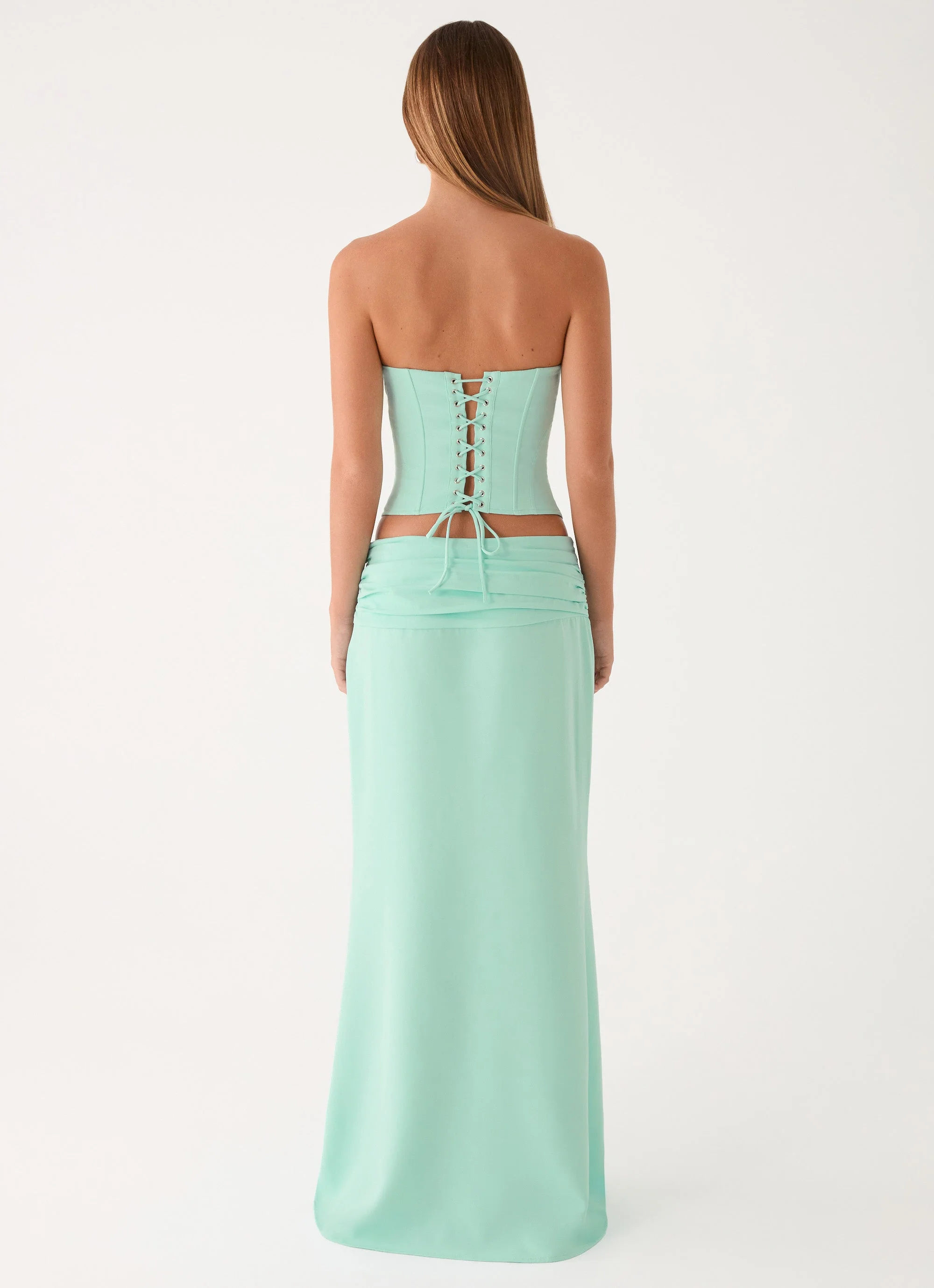 Tillie Maxi Skirt - Aqua - Image 4