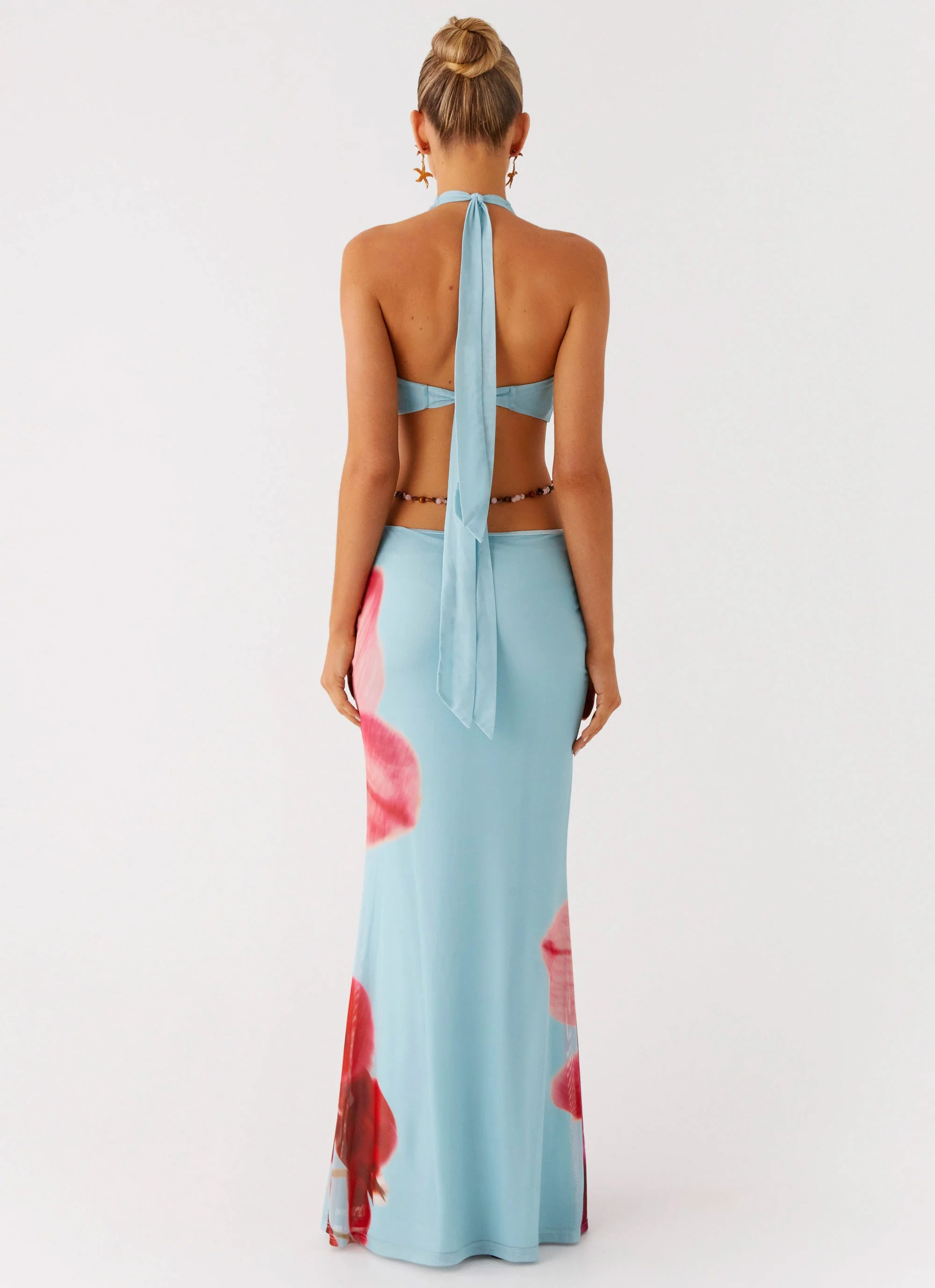 Time To Dance Maxi Dress - Turquoise Bloom - Image 3