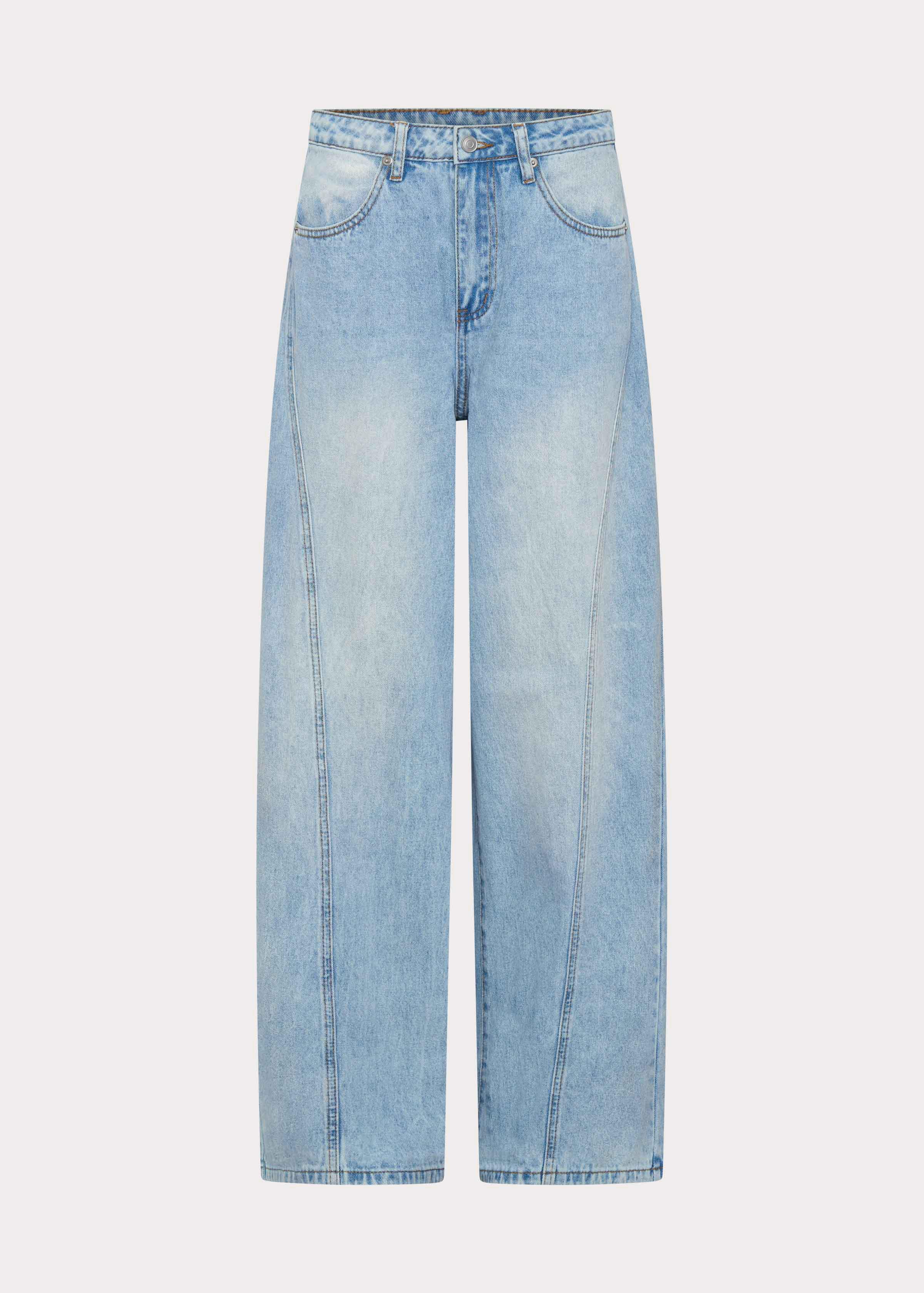 Timeless Wide Leg Jeans - Bleached Blue - Image 10