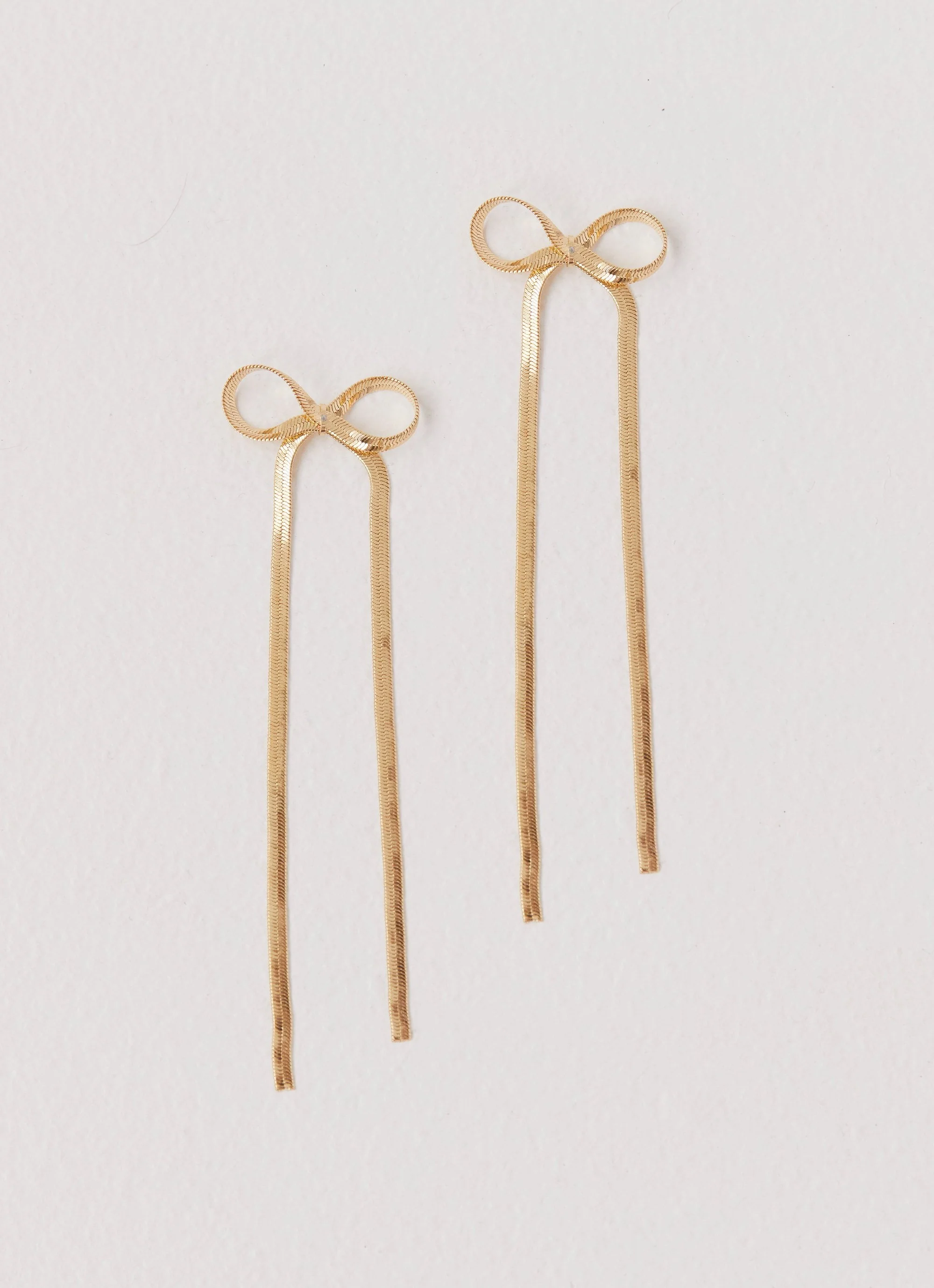 Tinka Bow Earrings - Gold - Image 4
