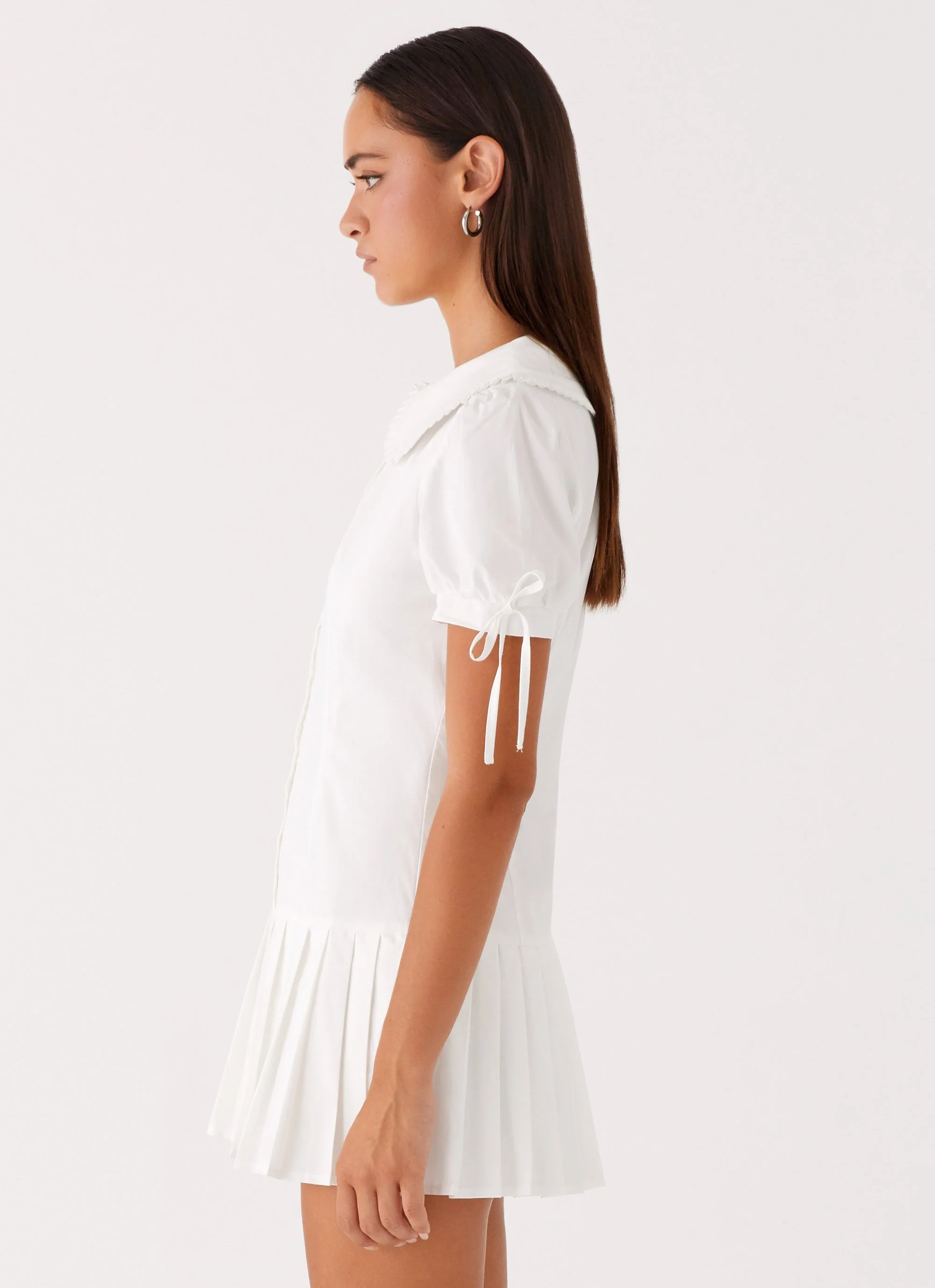 To Us Pleated Mini Dress - White - Image 3