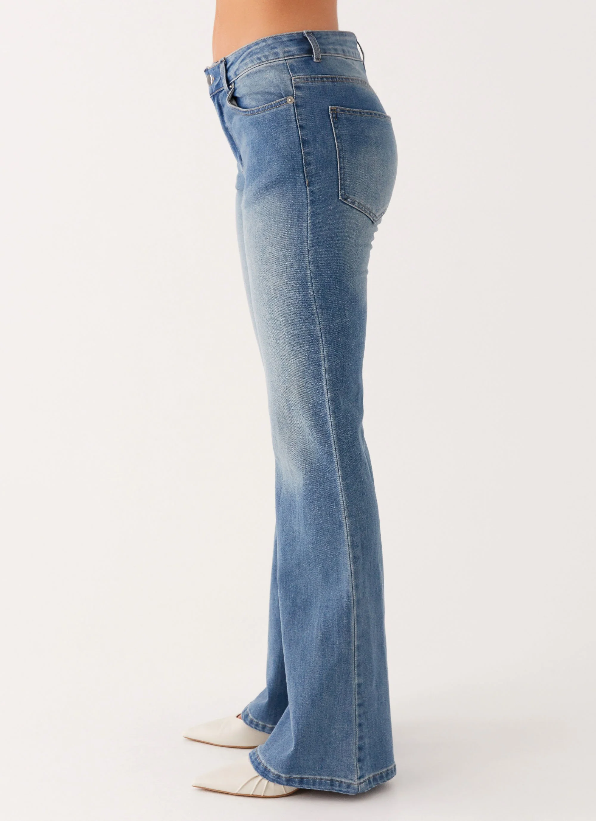 Tomi Bootleg Denim Jeans - Vintage Blue - Image 3