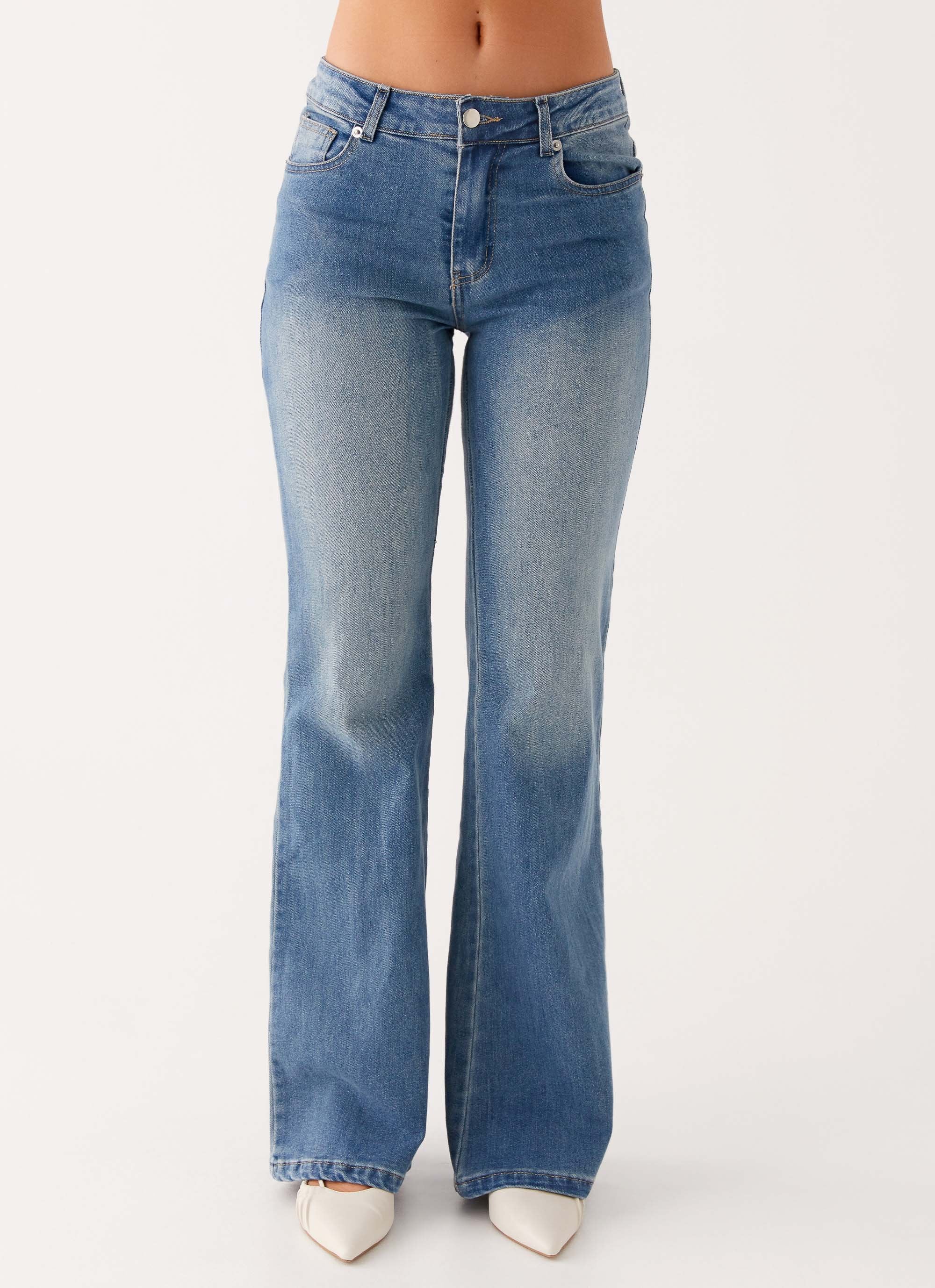 Tomi Bootleg Denim Jeans - Vintage Blue - Image 5