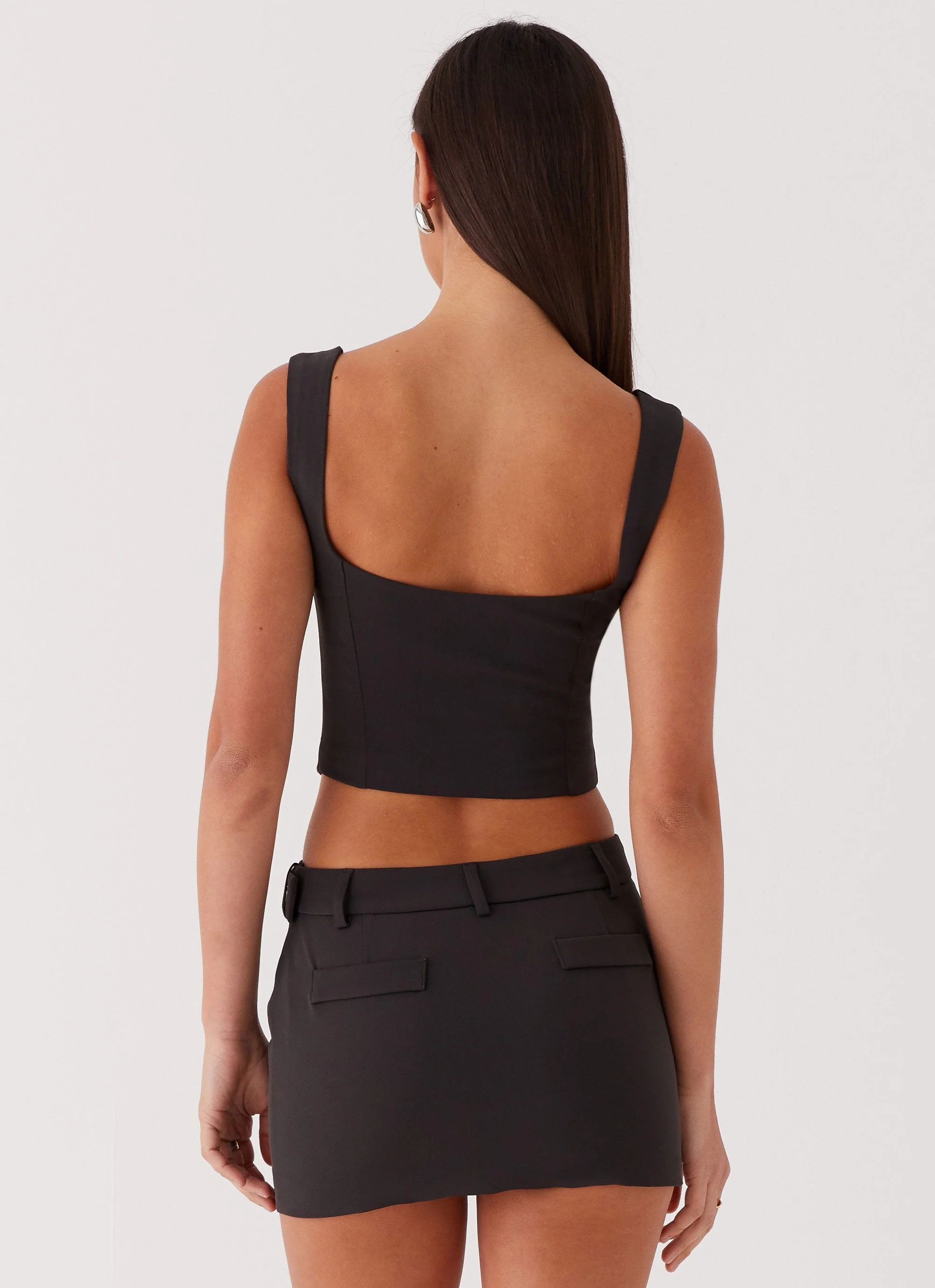 Too Many Nights Belt Mini Skirt - Black - Image 5