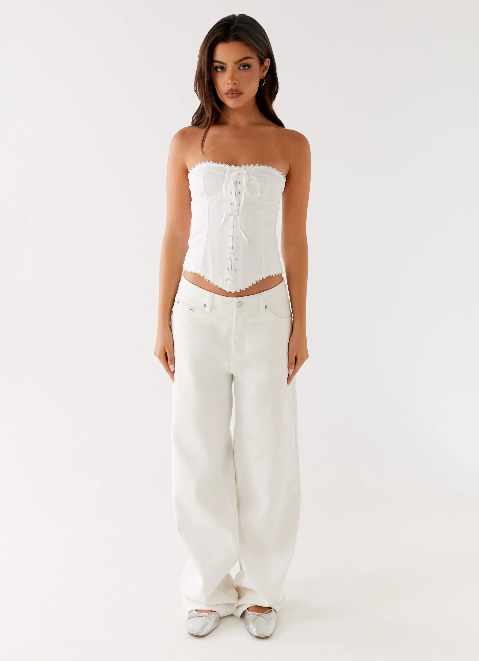 Tory Bustier Top - Ivory - Image 2