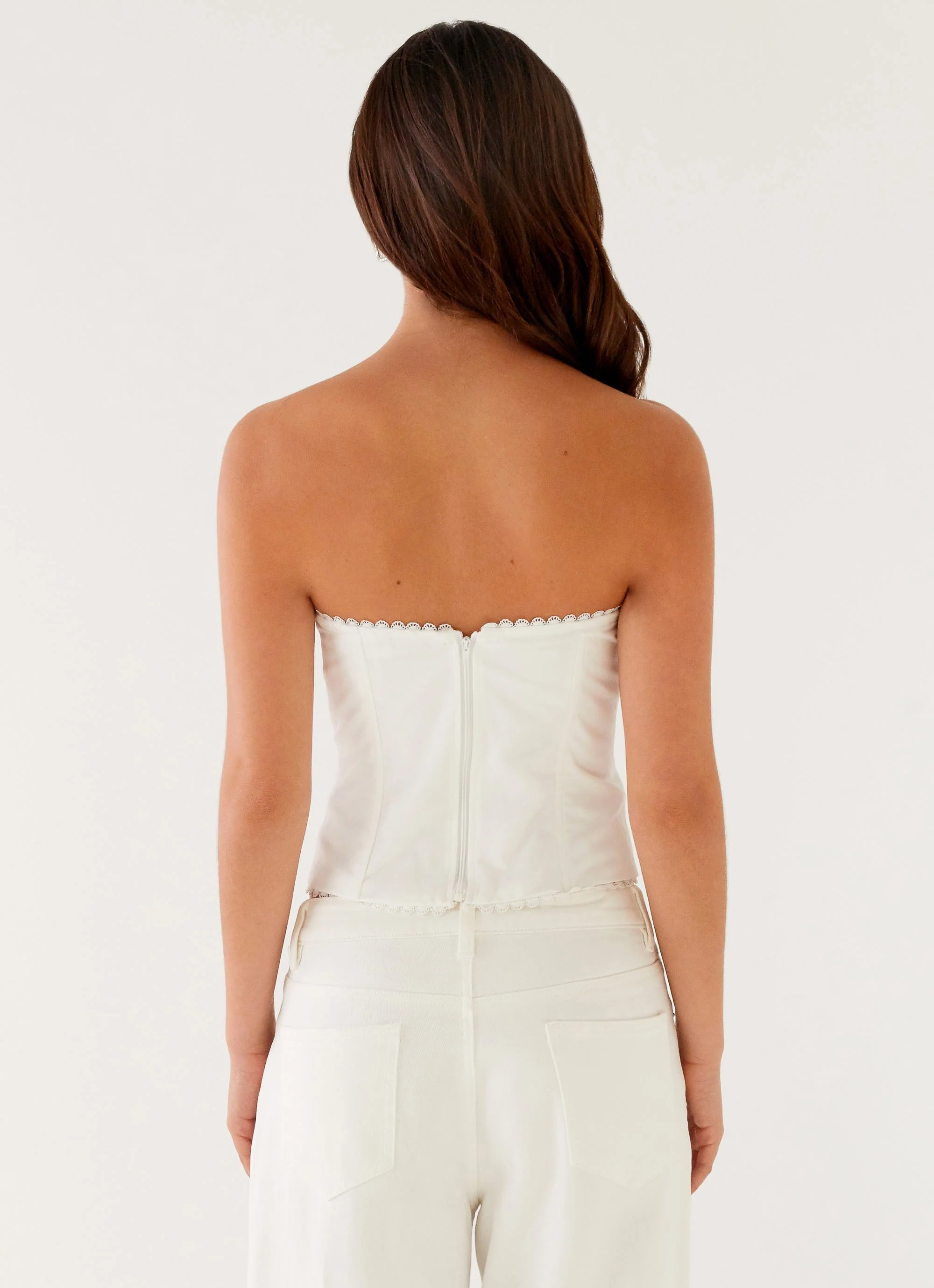 Tory Bustier Top - Ivory - Image 4
