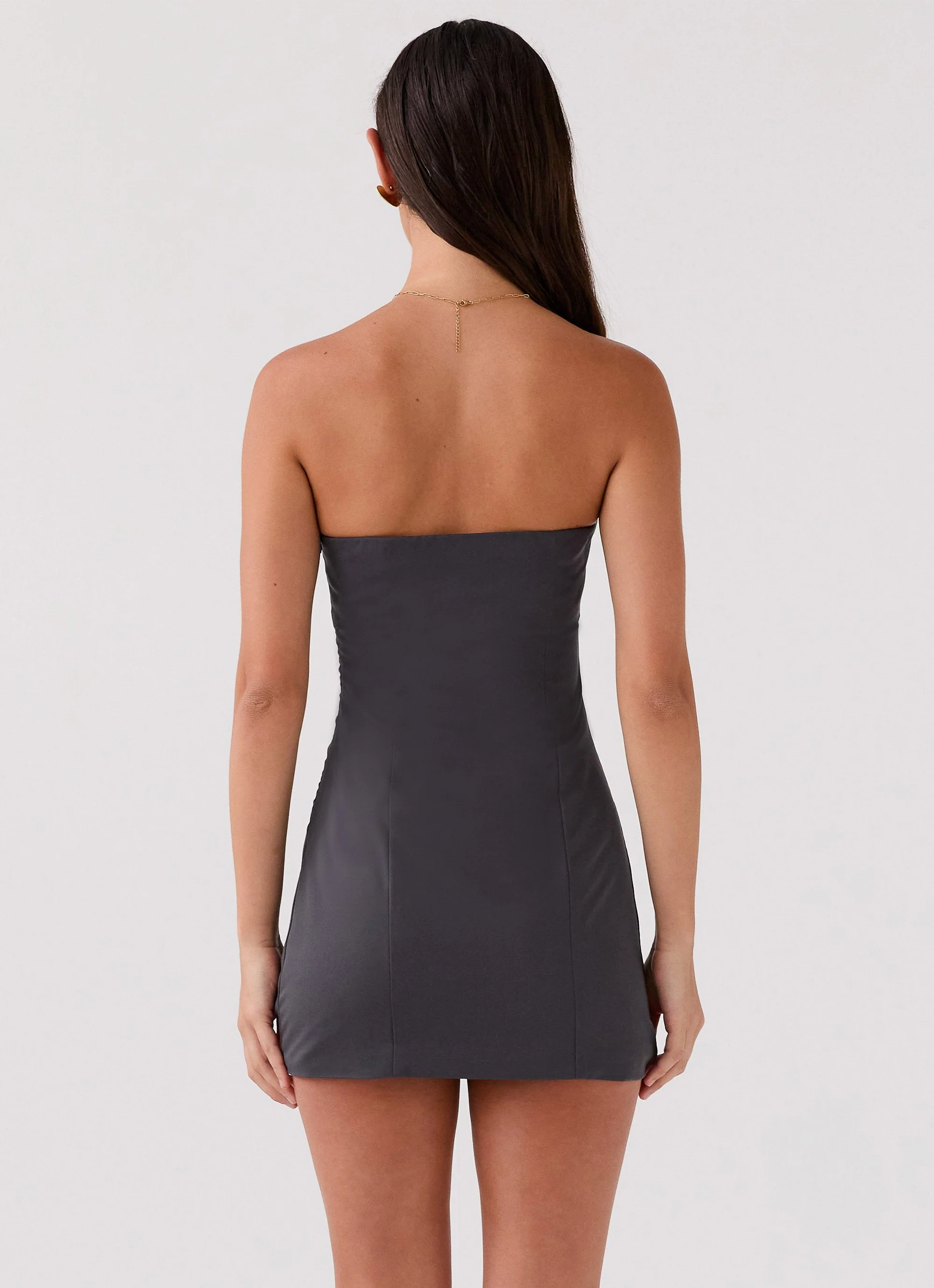 Total Need Mini Dress - Charcoal - Image 4