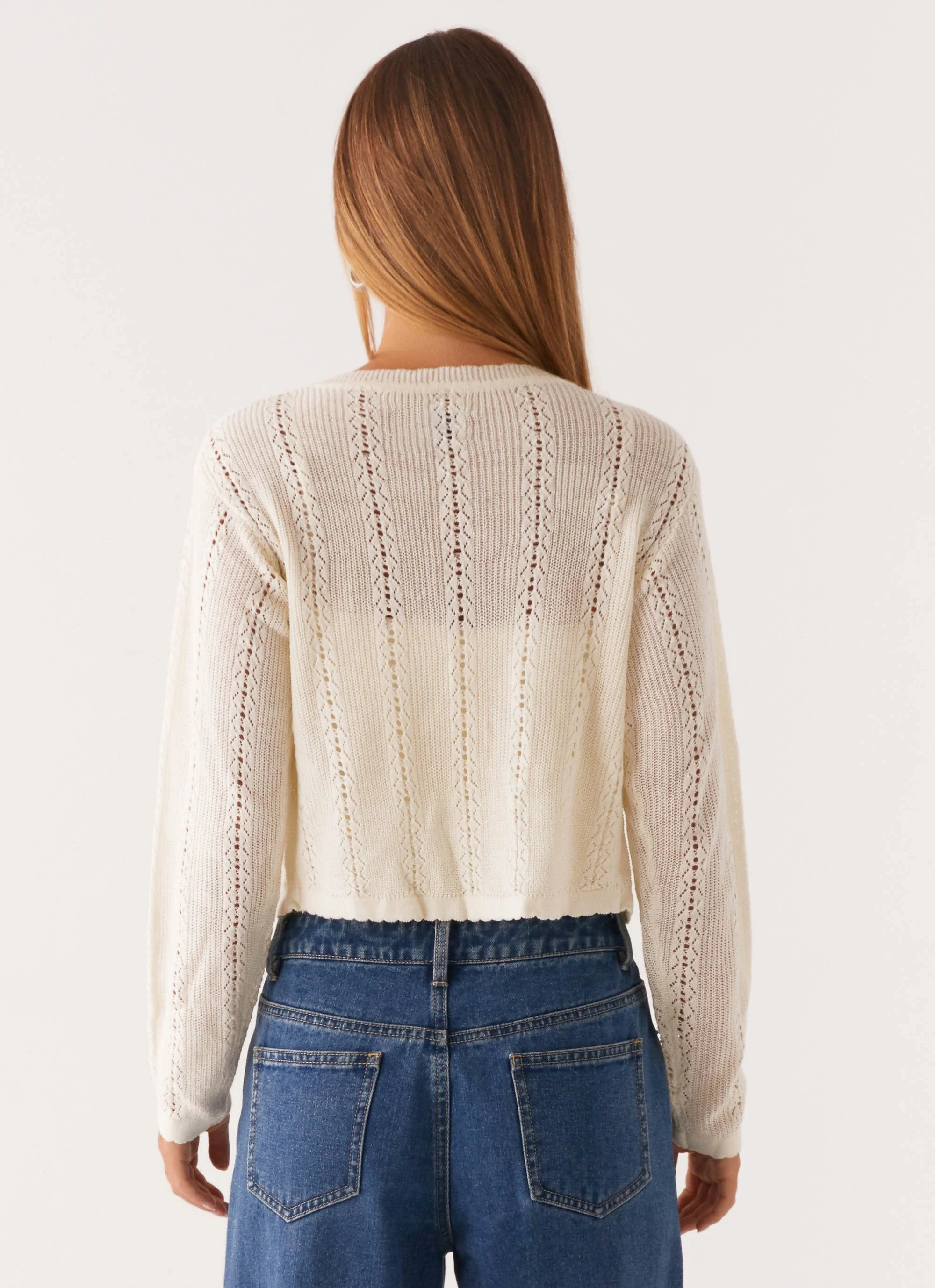 Tough Love Knit Cardigan - White - Image 4