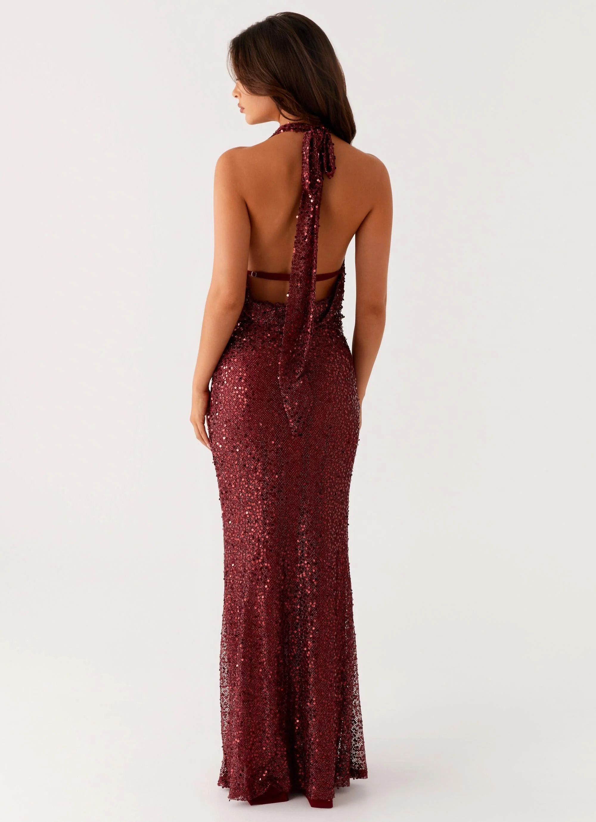 Treasured Sequin Maxi Dress - Fuchsia - Image 5