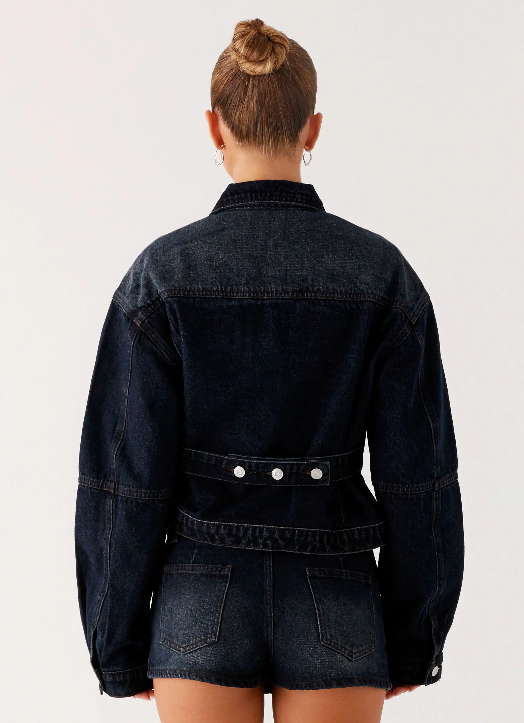 Tropics Denim Jacket - Washed Dark Blue - Image 3