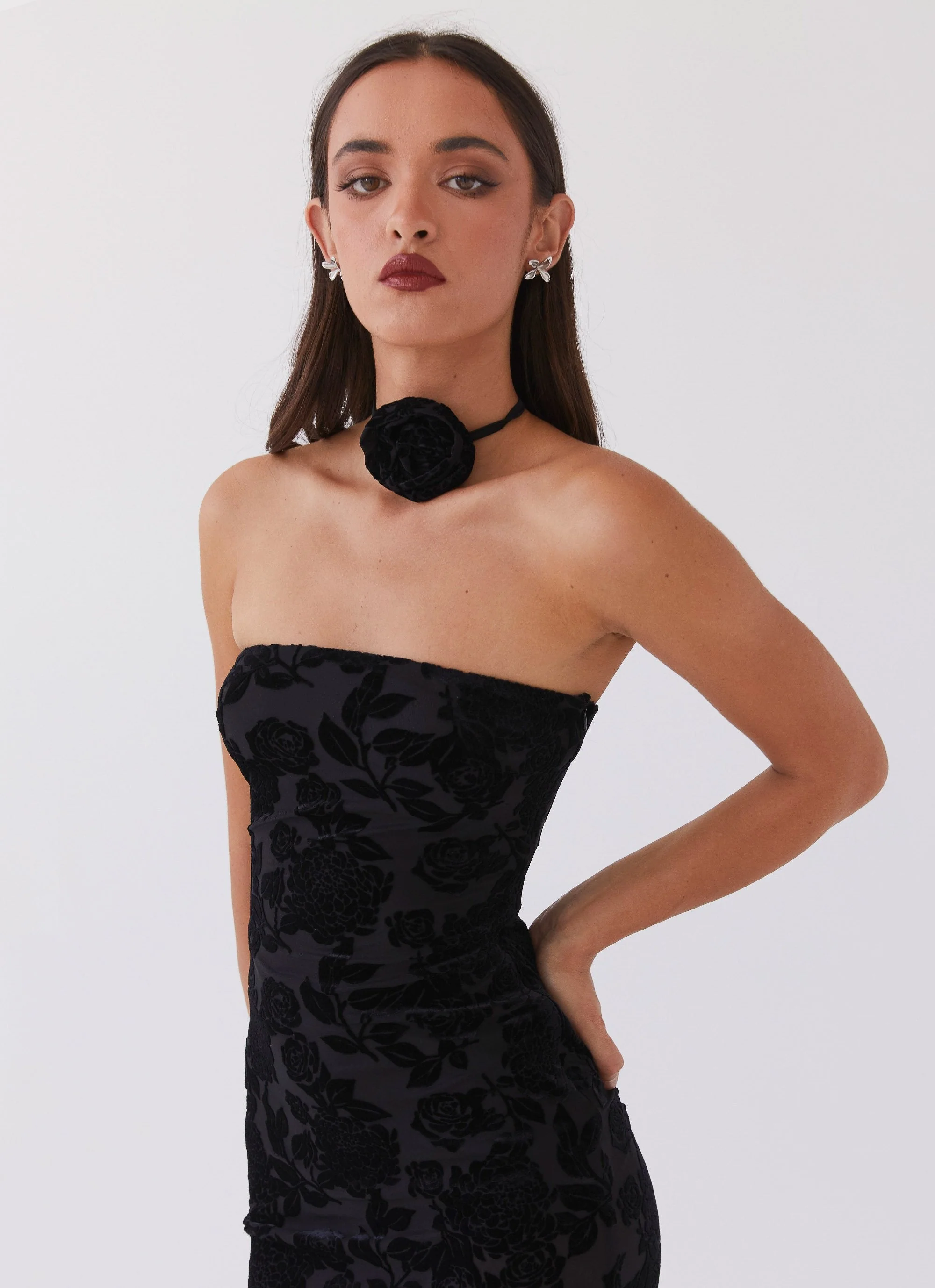 Trouble Love Maxi Dress - Black - Image 5
